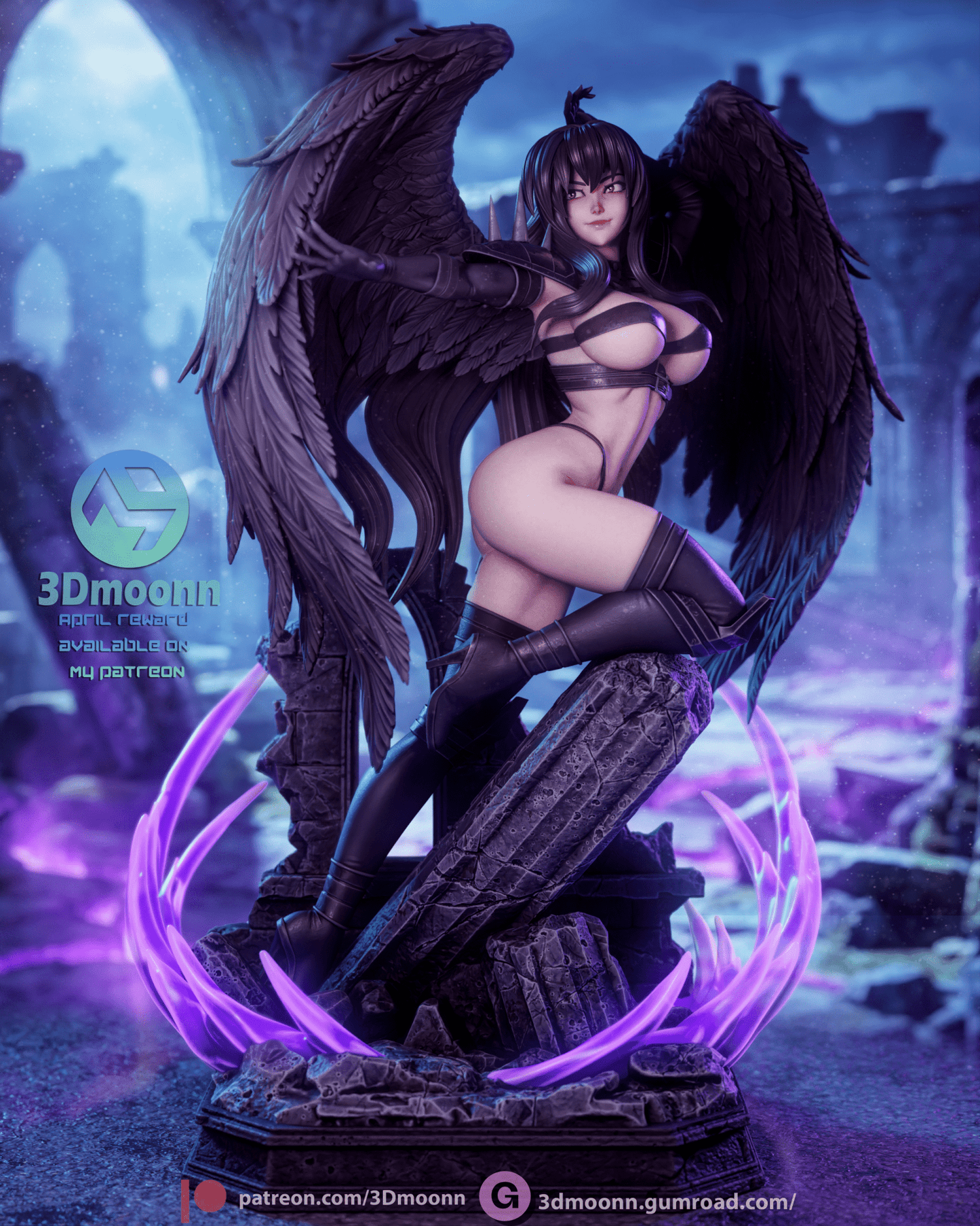 Raynare - 3DMoonn - Dark Forge Arts