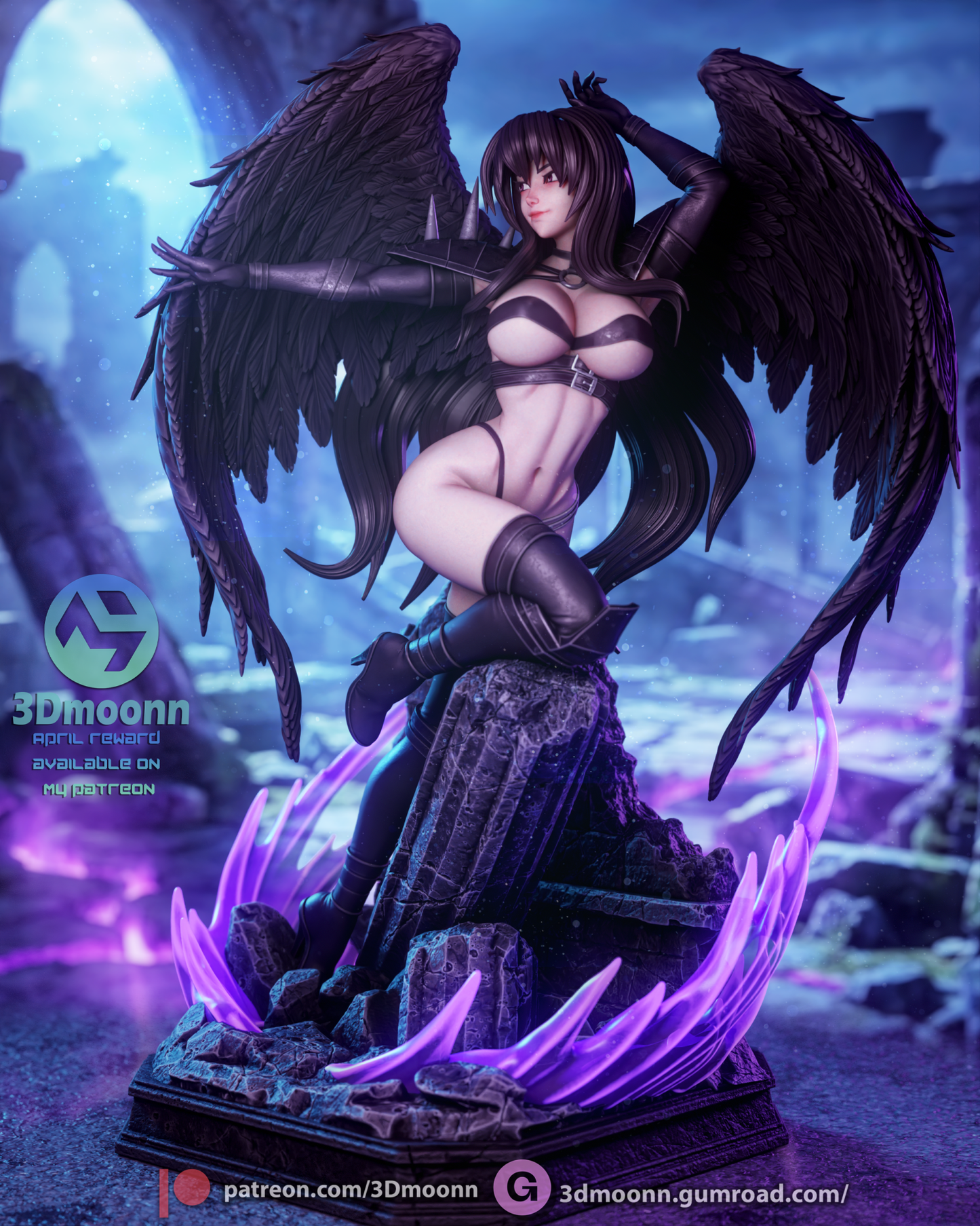 Raynare - 3DMoonn - Dark Forge Arts