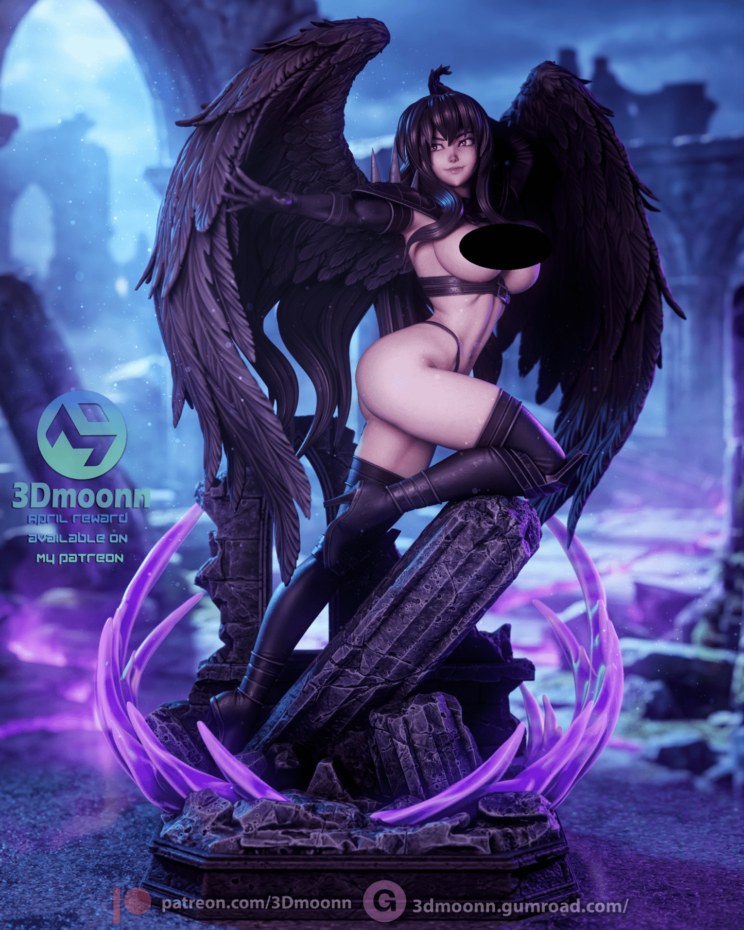 Raynare - 3DMoonn - Dark Forge Arts