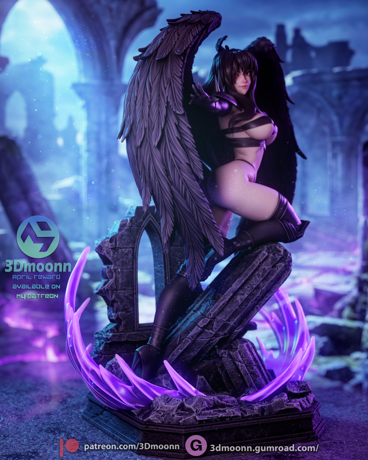 Raynare - 3DMoonn - Dark Forge Arts