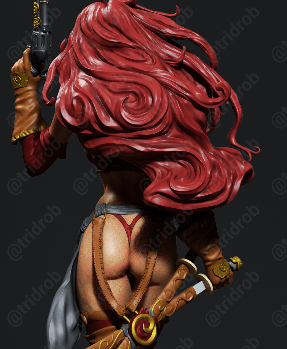 Red Monika - CA 3D Studios - Dark Forge Arts