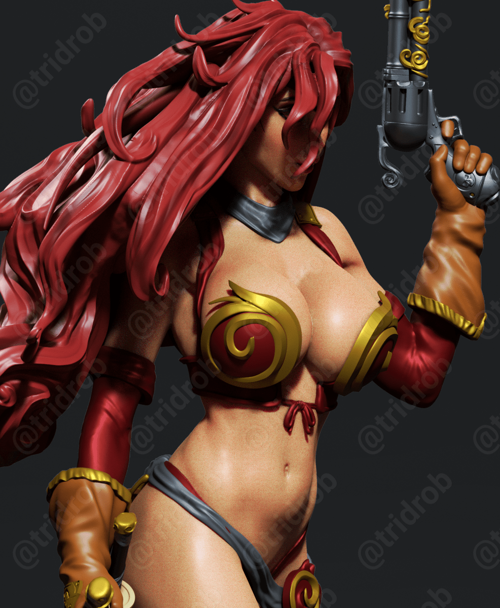 Red Monika - CA 3D Studios - Dark Forge Arts