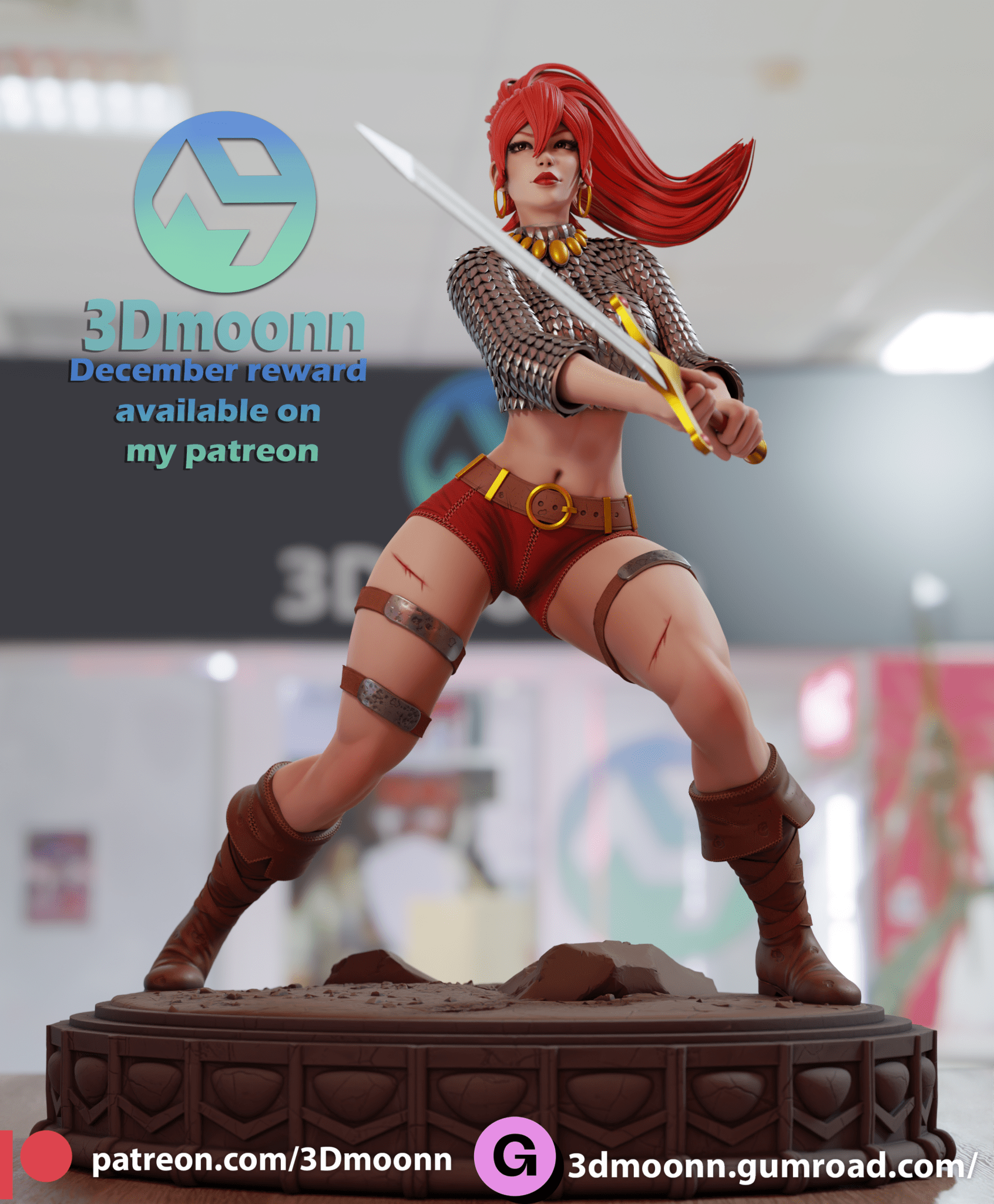 Red Sonja - 3DMoonn - Dark Forge Arts