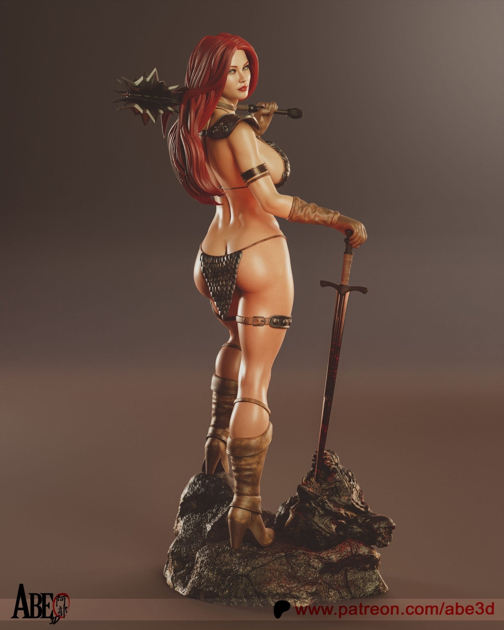 Red Sonja v2 - Abe3D - Dark Forge Arts