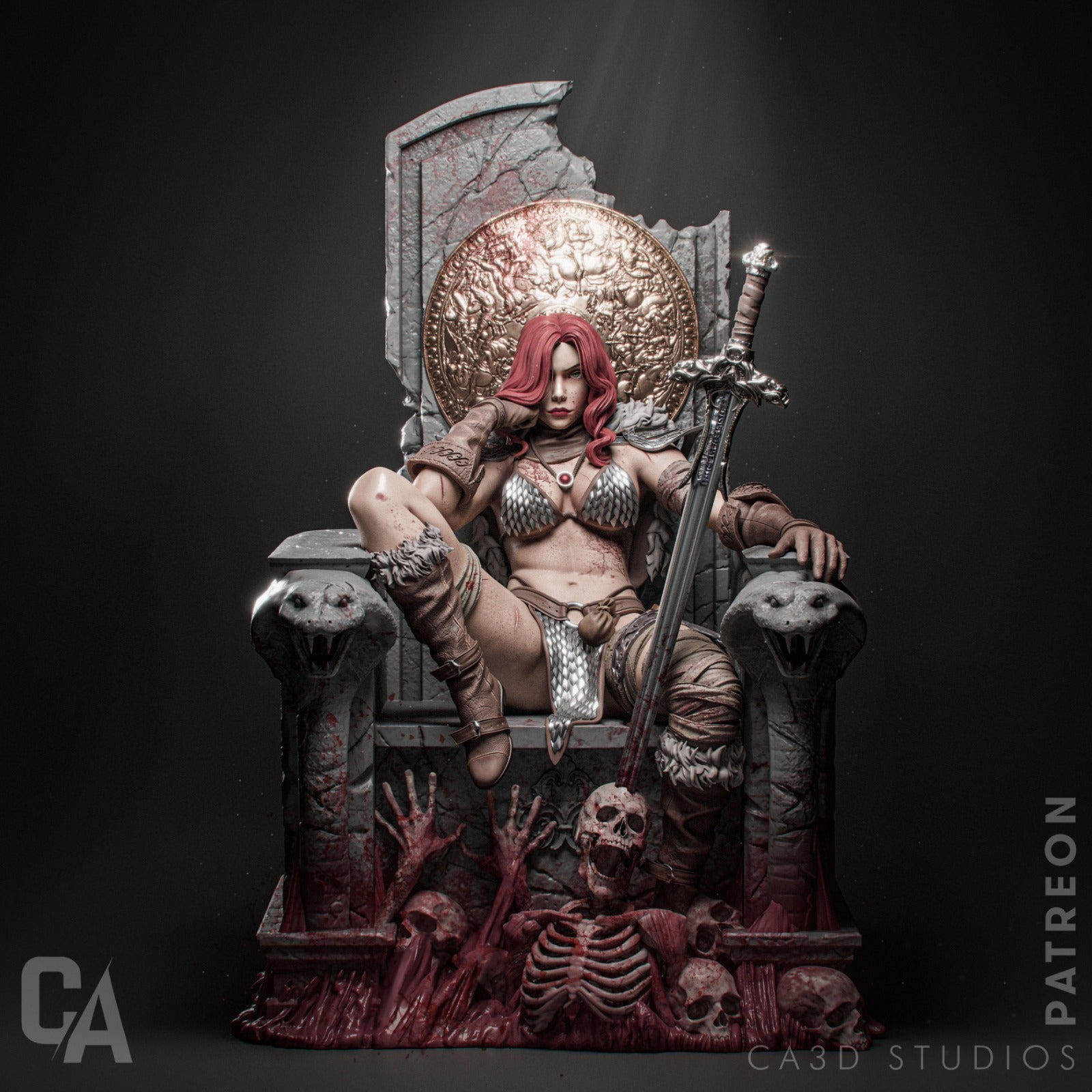 Red Sonja v3 - CA 3D Studios - Dark Forge Arts