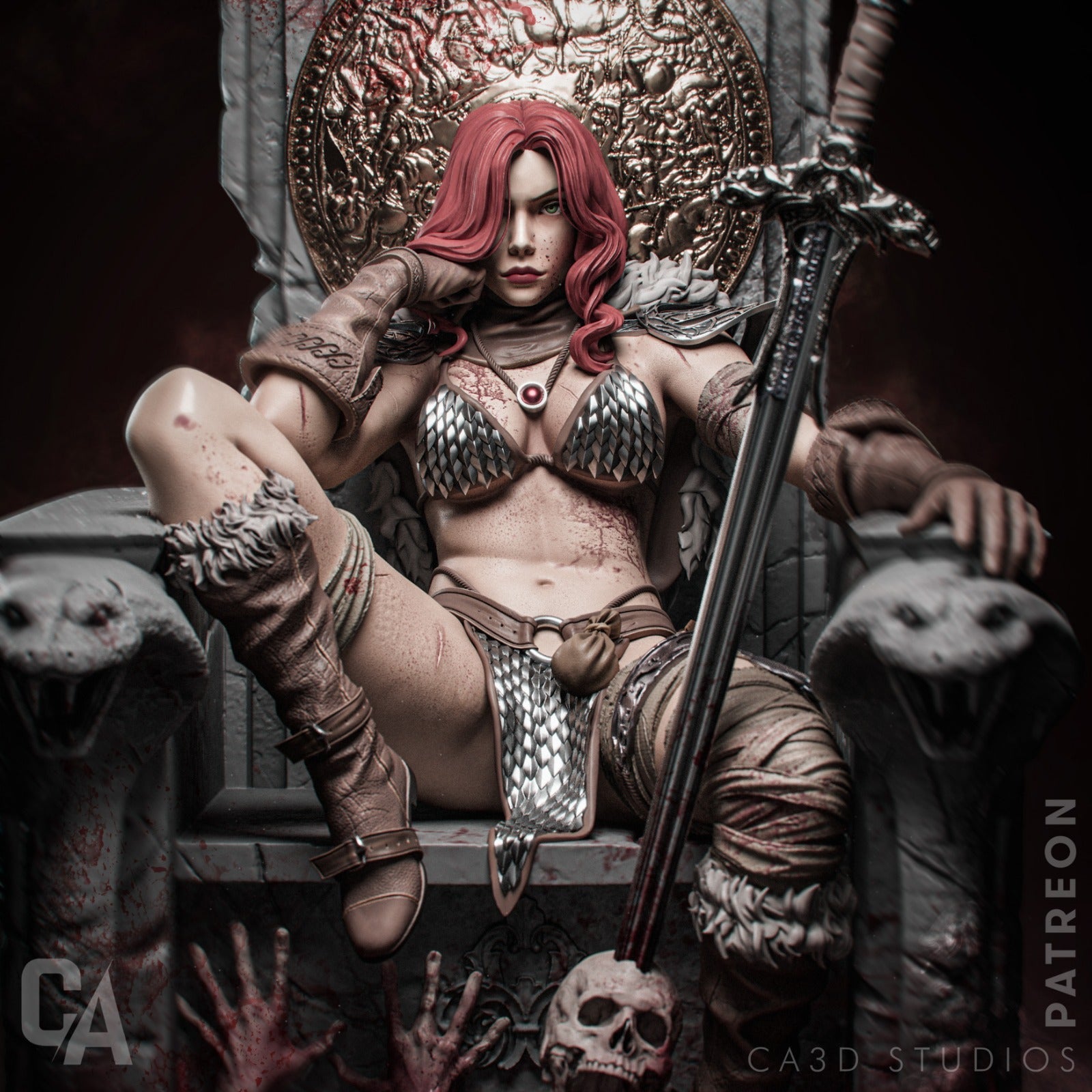 Red Sonja v3 - CA 3D Studios - Dark Forge Arts