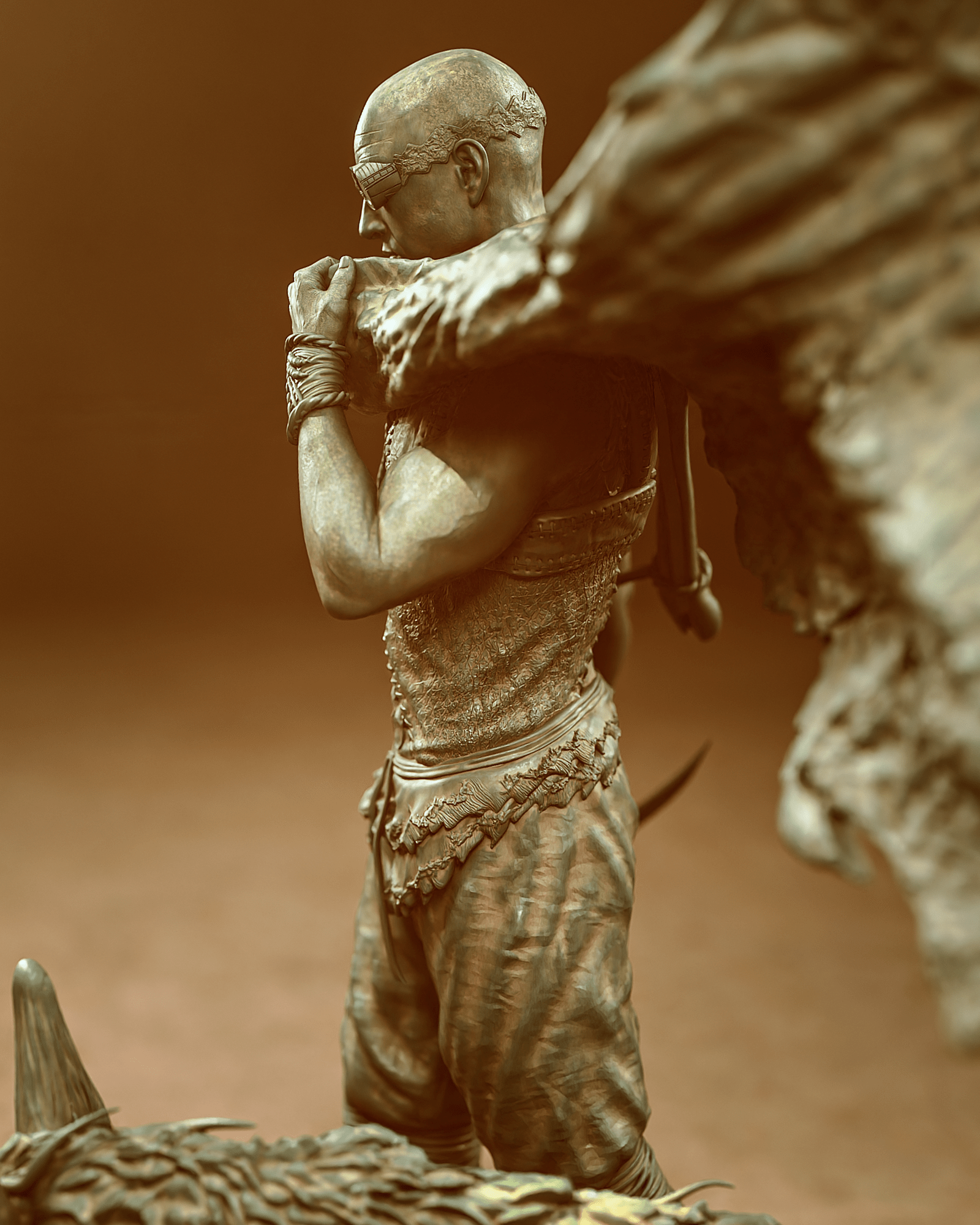Riddick with Jackal - CA 3D Studios - Dark Forge Arts