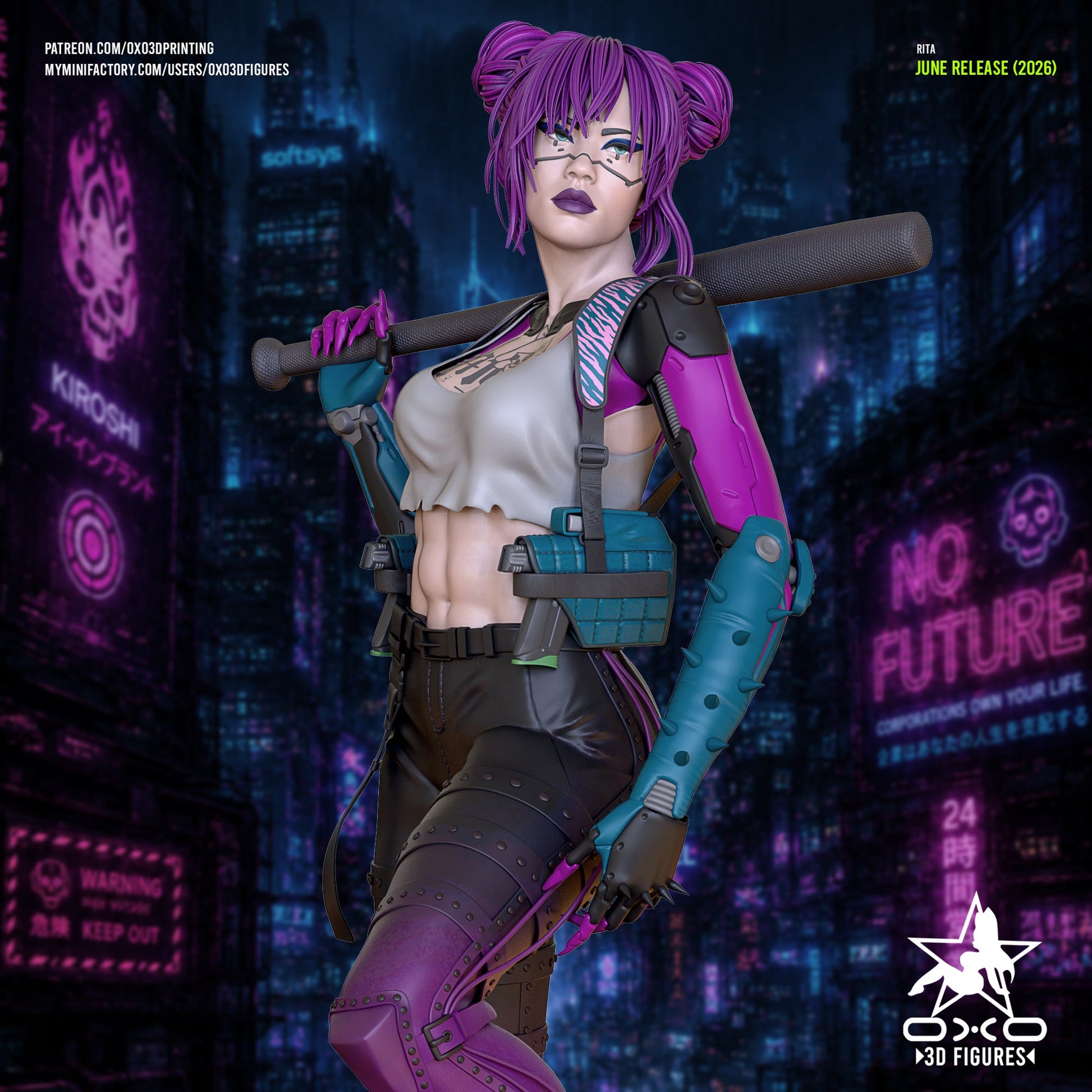 Rita CyberPunk - OXO3D - Dark Forge Arts