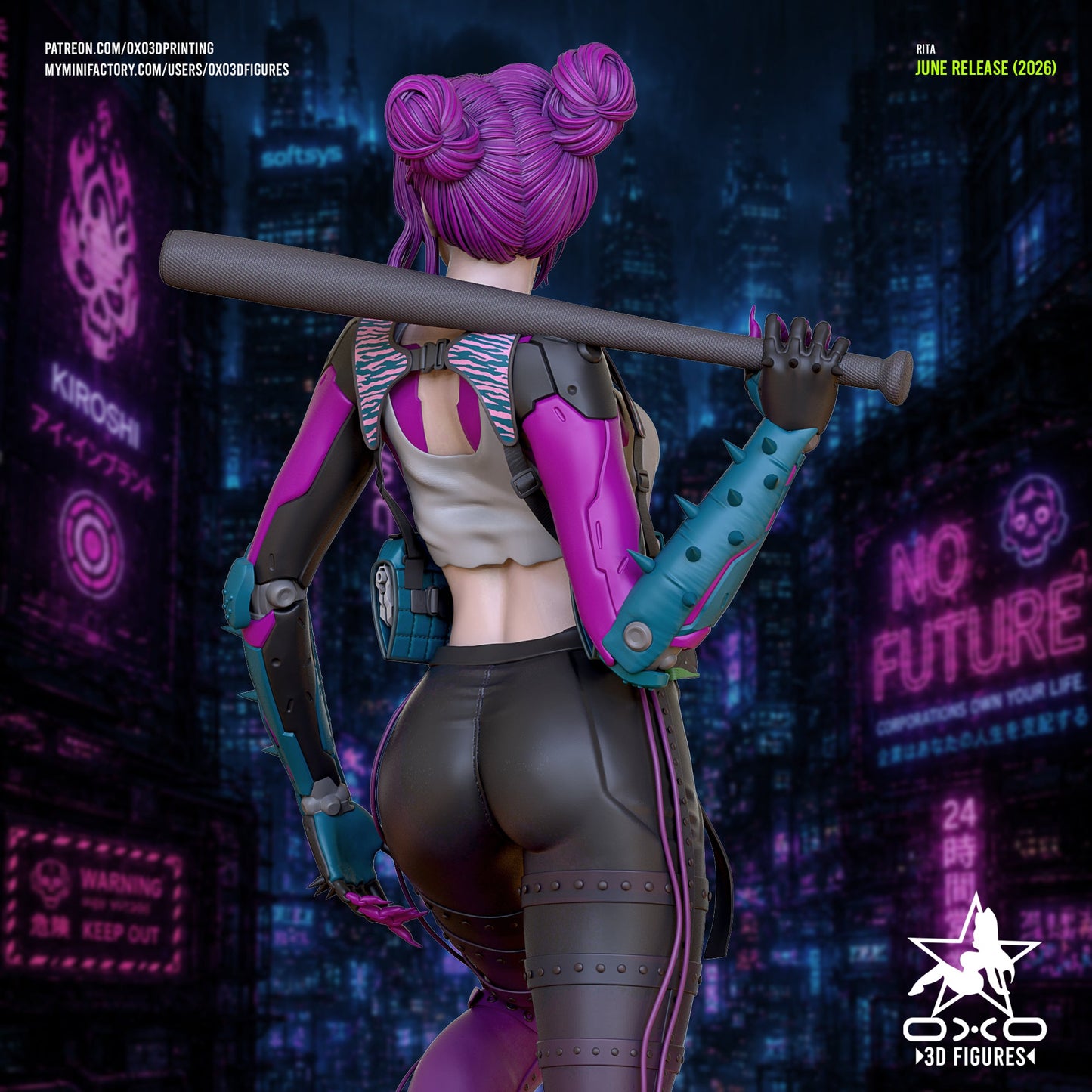 Rita CyberPunk - OXO3D - Dark Forge Arts