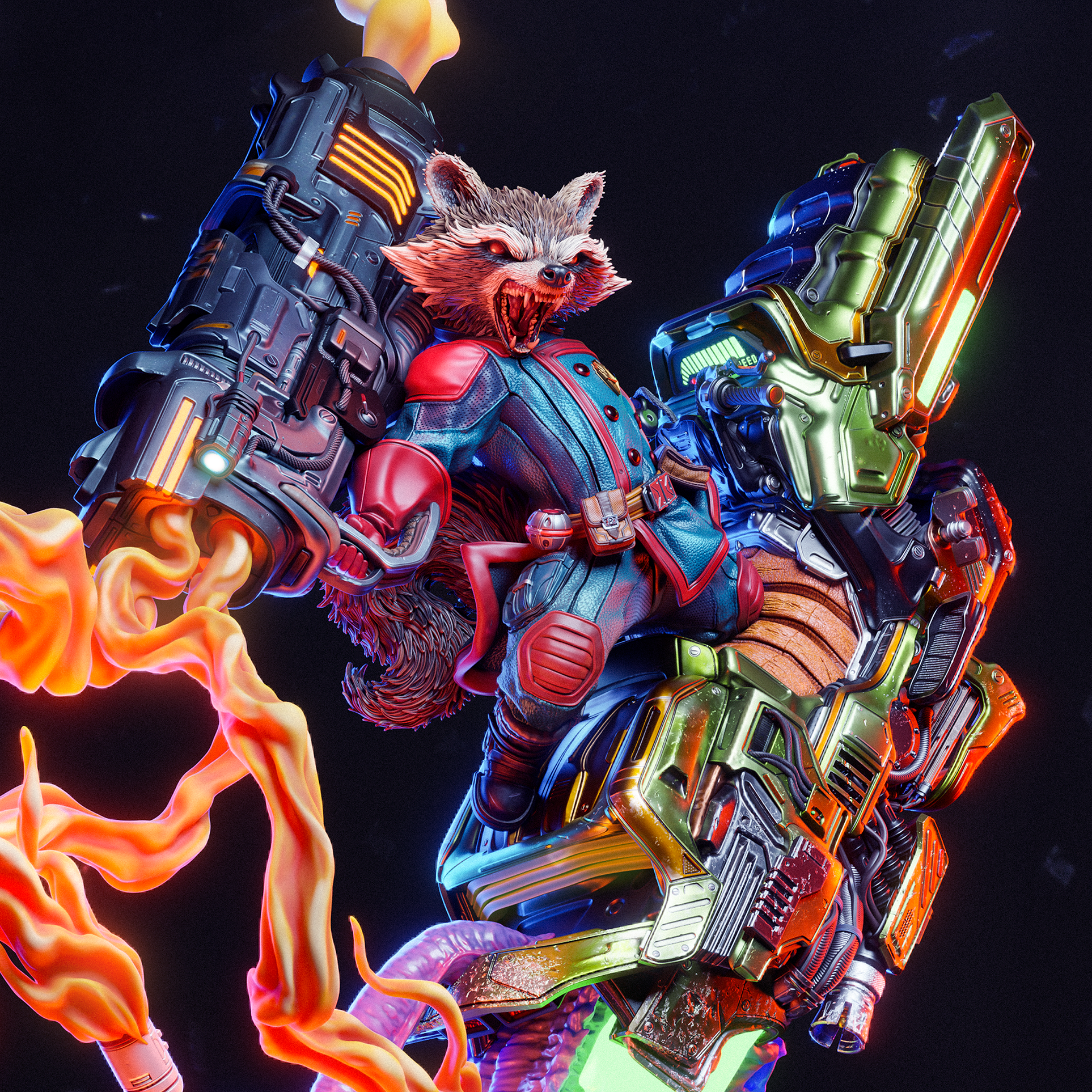 Rocket Raccoon - CA 3D Studios - Dark Forge Arts
