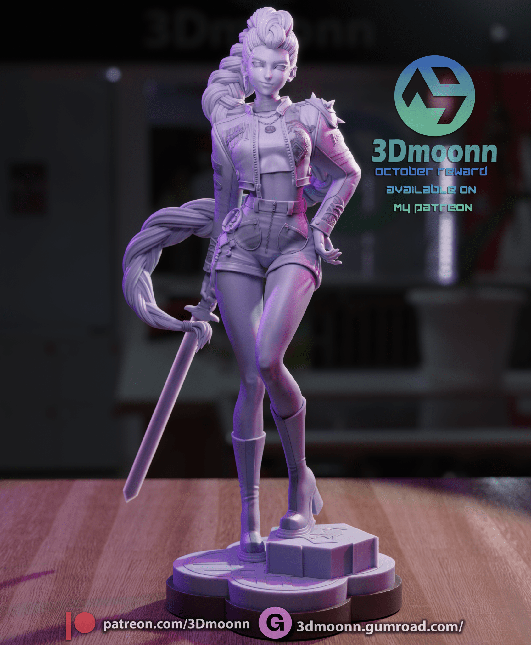 Rumi Kpop Demon Hunter - 3DMoonn - Dark Forge Arts