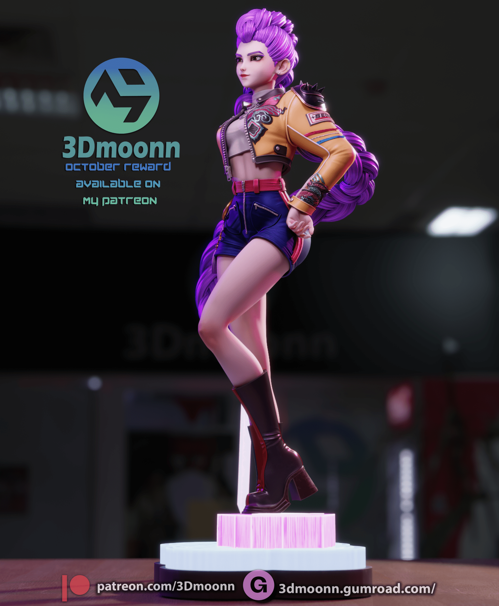 Rumi Kpop Demon Hunter - 3DMoonn - Dark Forge Arts