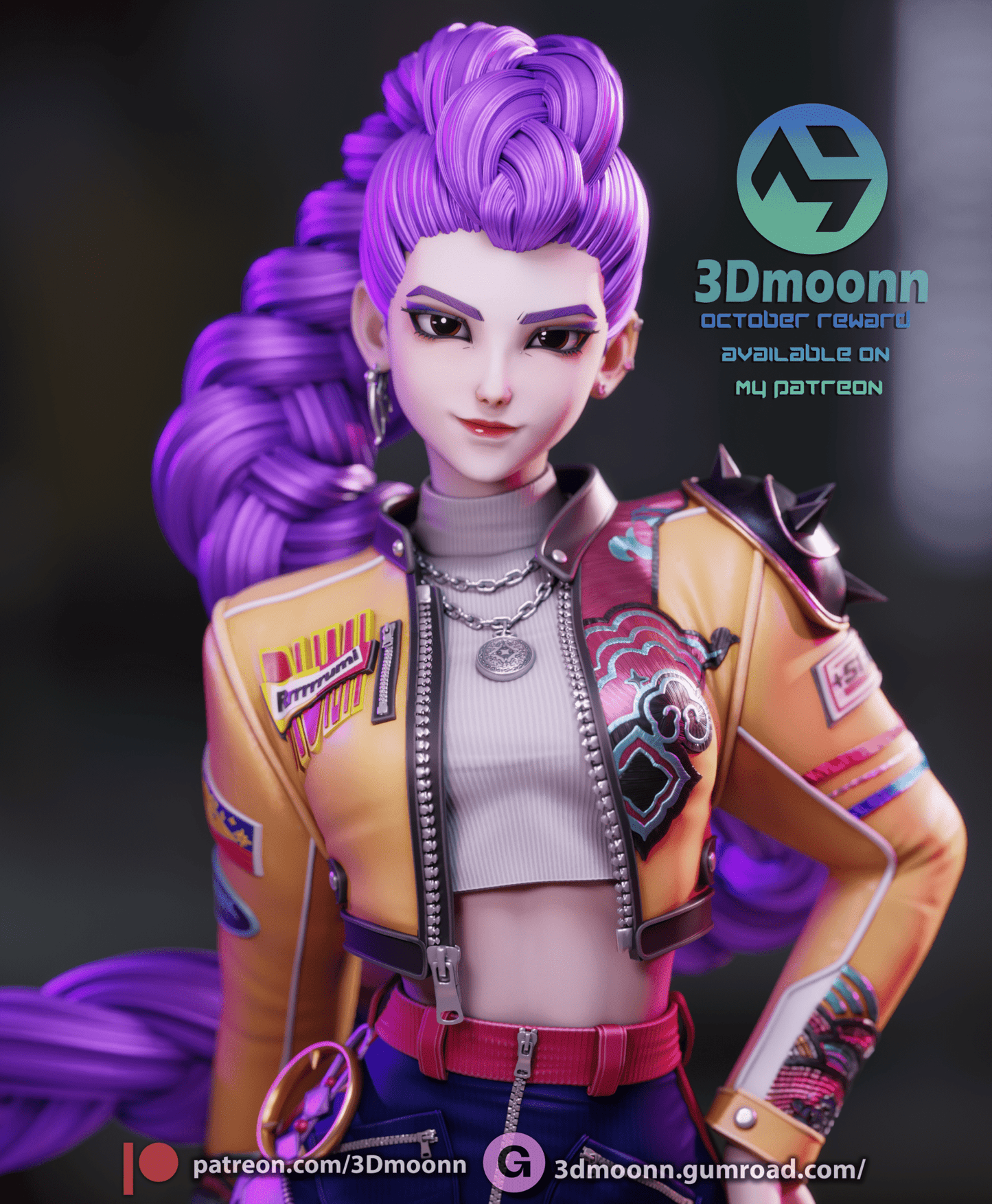 Rumi Kpop Demon Hunter - 3DMoonn - Dark Forge Arts