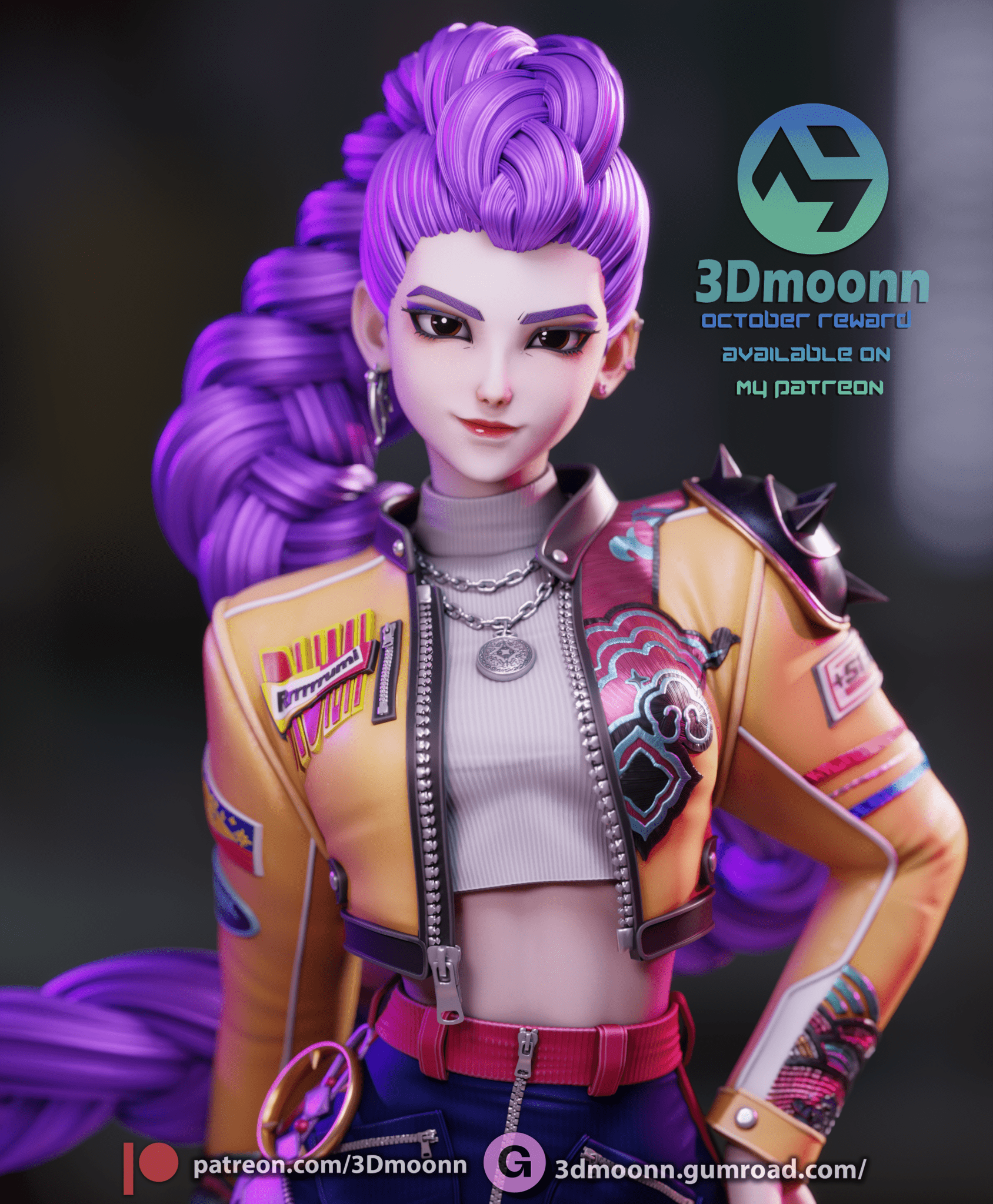 Rumi Kpop Demon Hunter - 3DMoonn - Dark Forge Arts