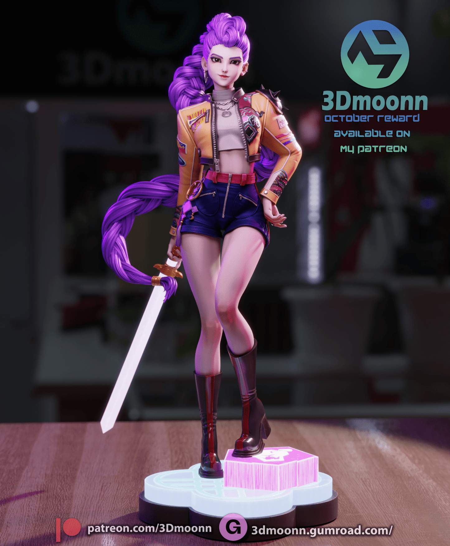 Rumi Kpop Demon Hunter - 3DMoonn - Dark Forge Arts