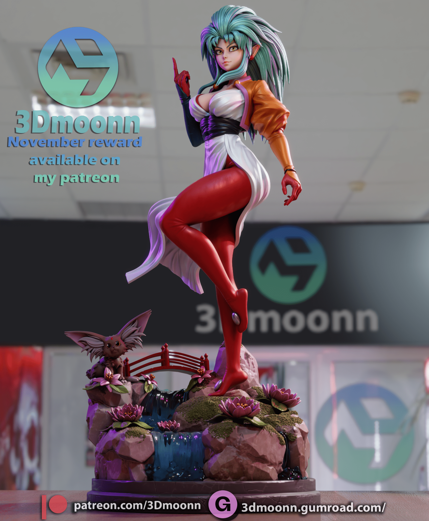 Ryoko Hakubi - 3DMoonn - Dark Forge Arts