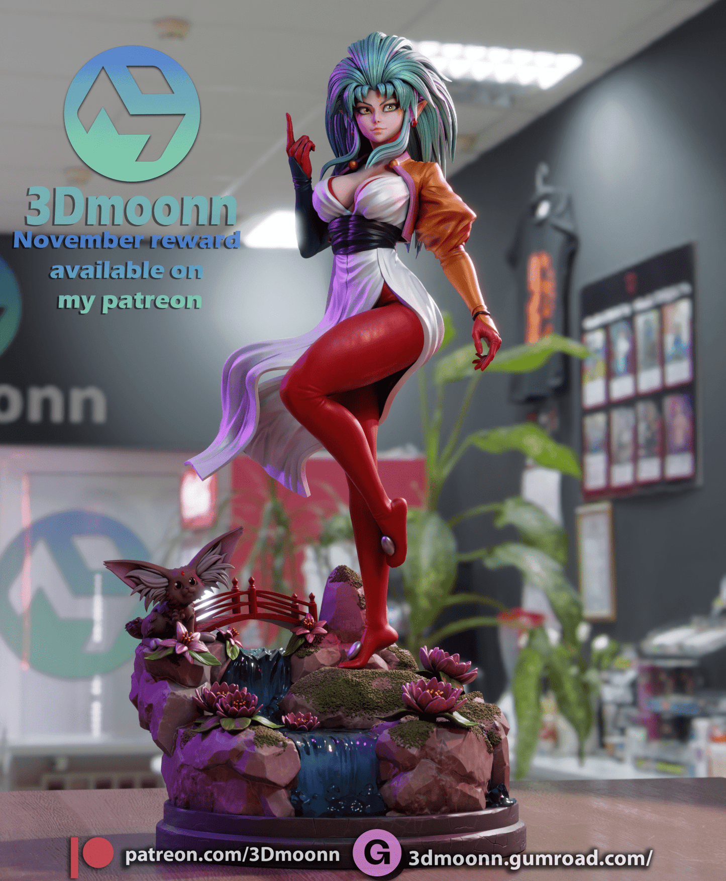 Ryoko Hakubi - 3DMoonn - Dark Forge Arts