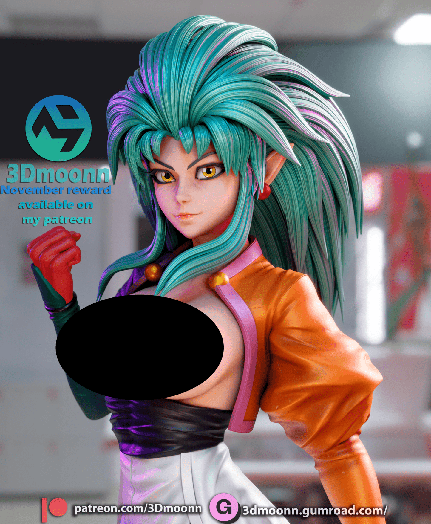 Ryoko Hakubi - 3DMoonn - Dark Forge Arts