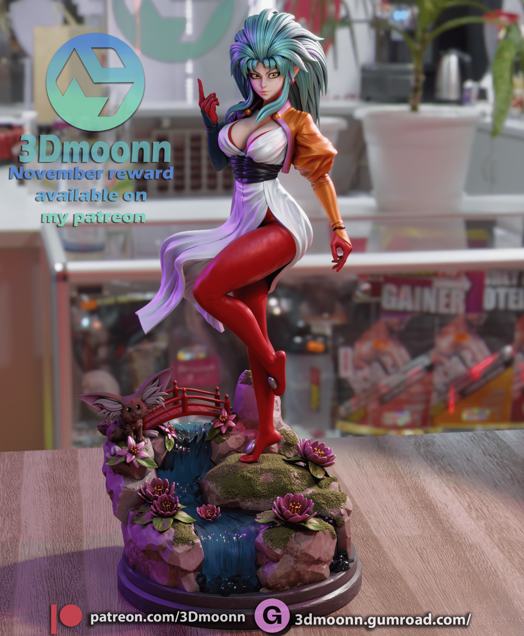 Ryoko Hakubi - 3DMoonn - Dark Forge Arts