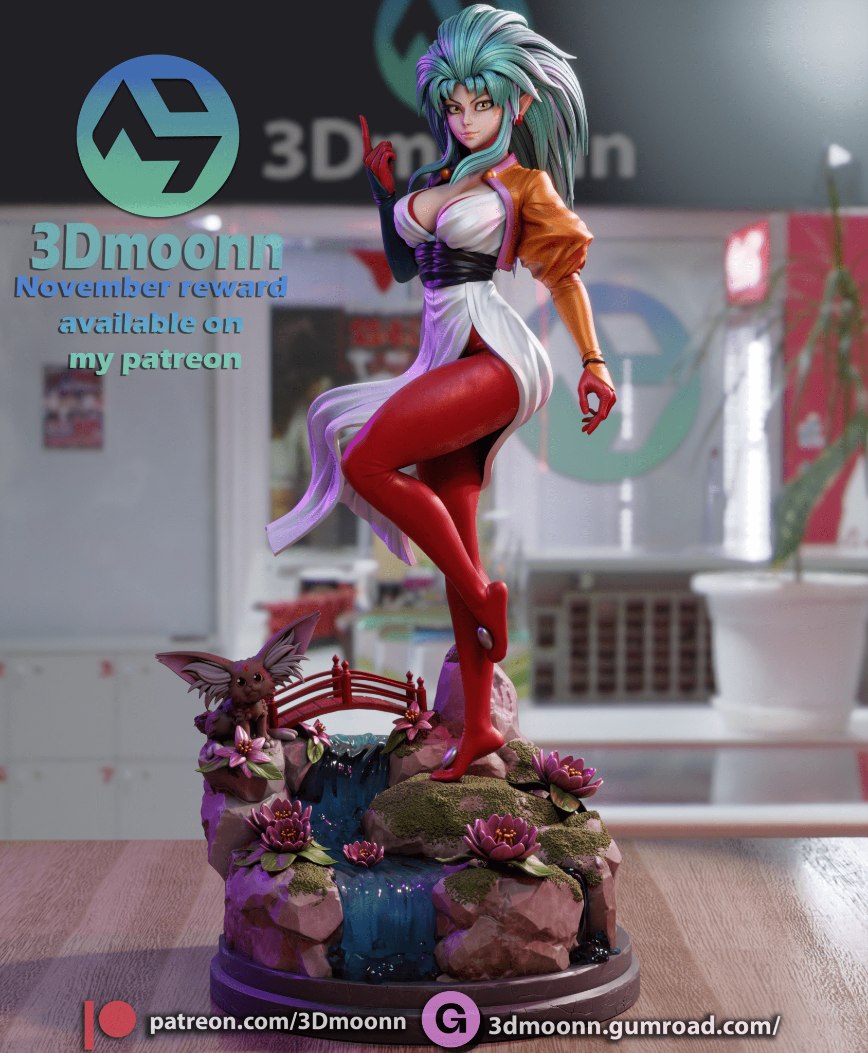 Ryoko Hakubi - 3DMoonn - Dark Forge Arts