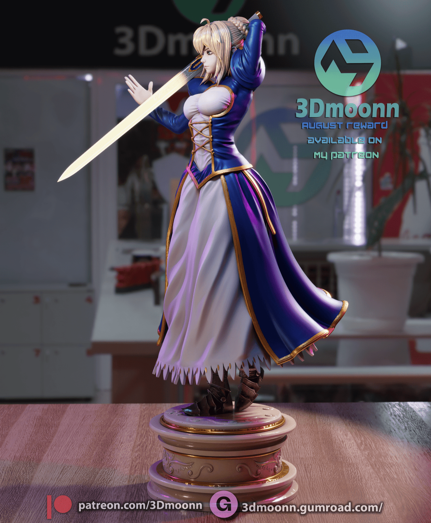 Saber - 3DMoonn - Dark Forge Arts