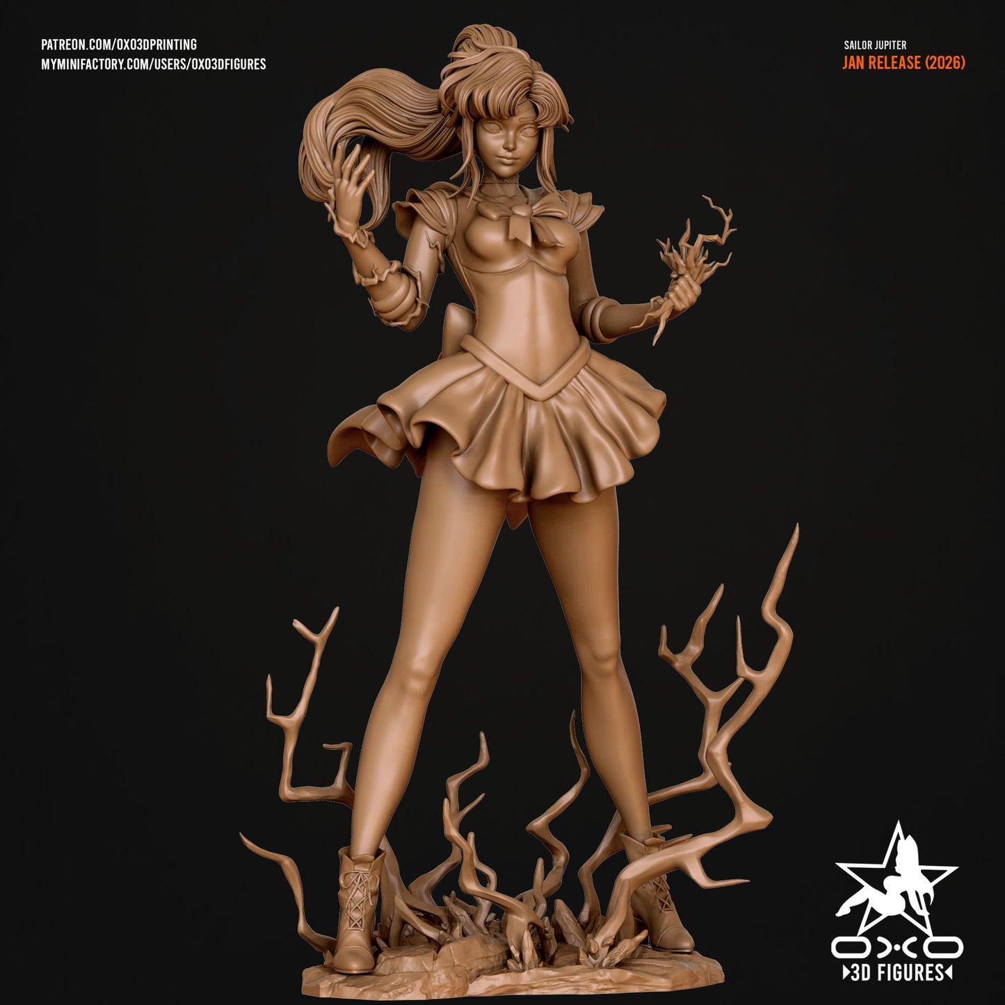 Sailor Jupiter - OXO3D - Dark Forge Arts