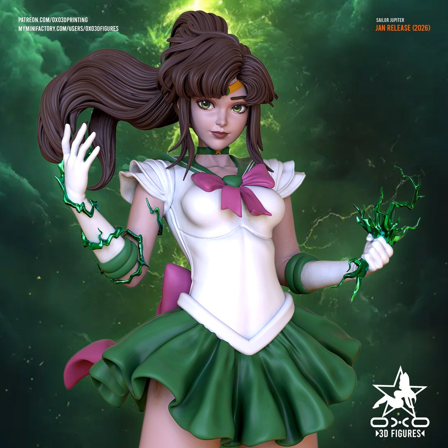 Sailor Jupiter - OXO3D - Dark Forge Arts