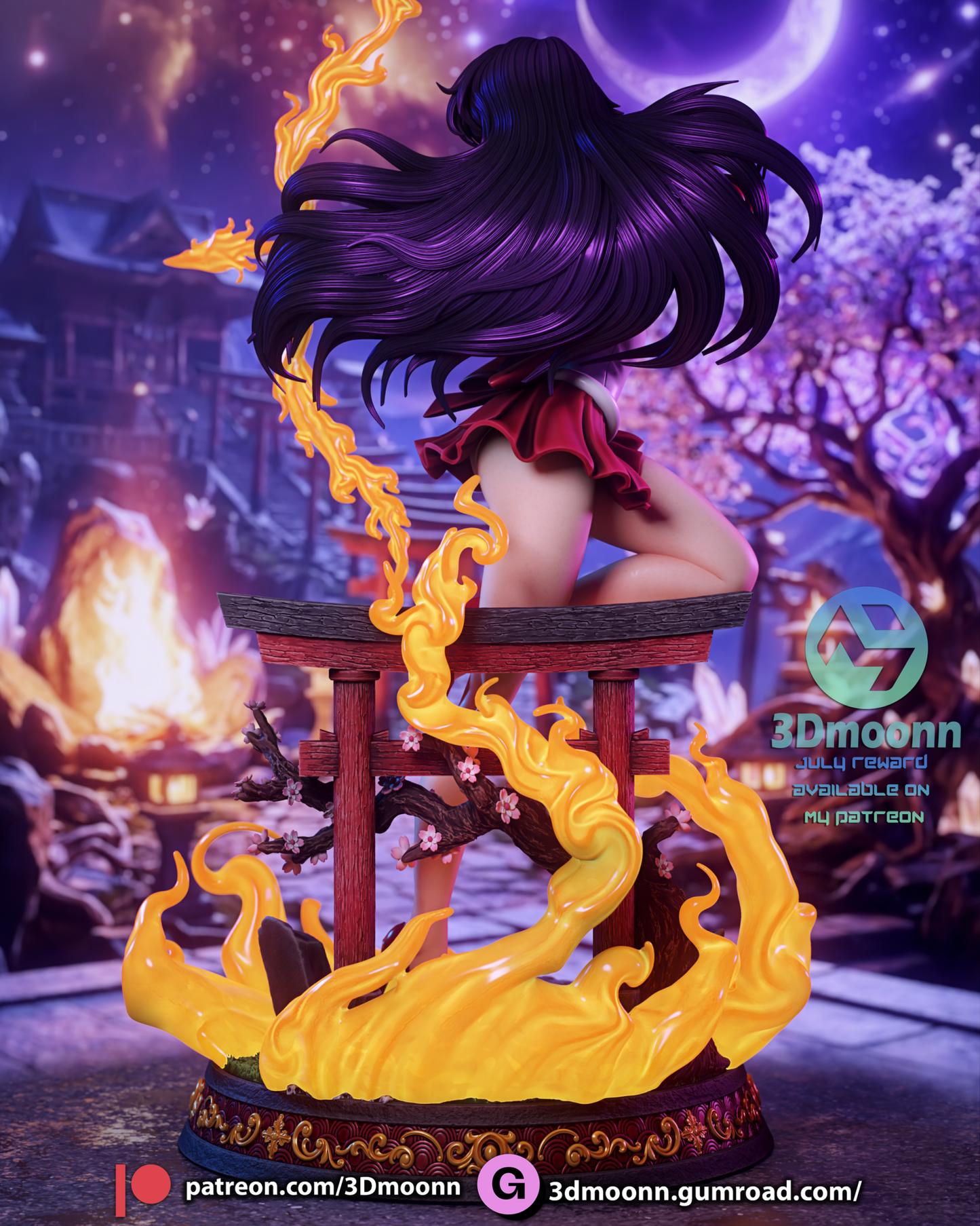 Sailor Mars - 3DMoonn - Dark Forge Arts