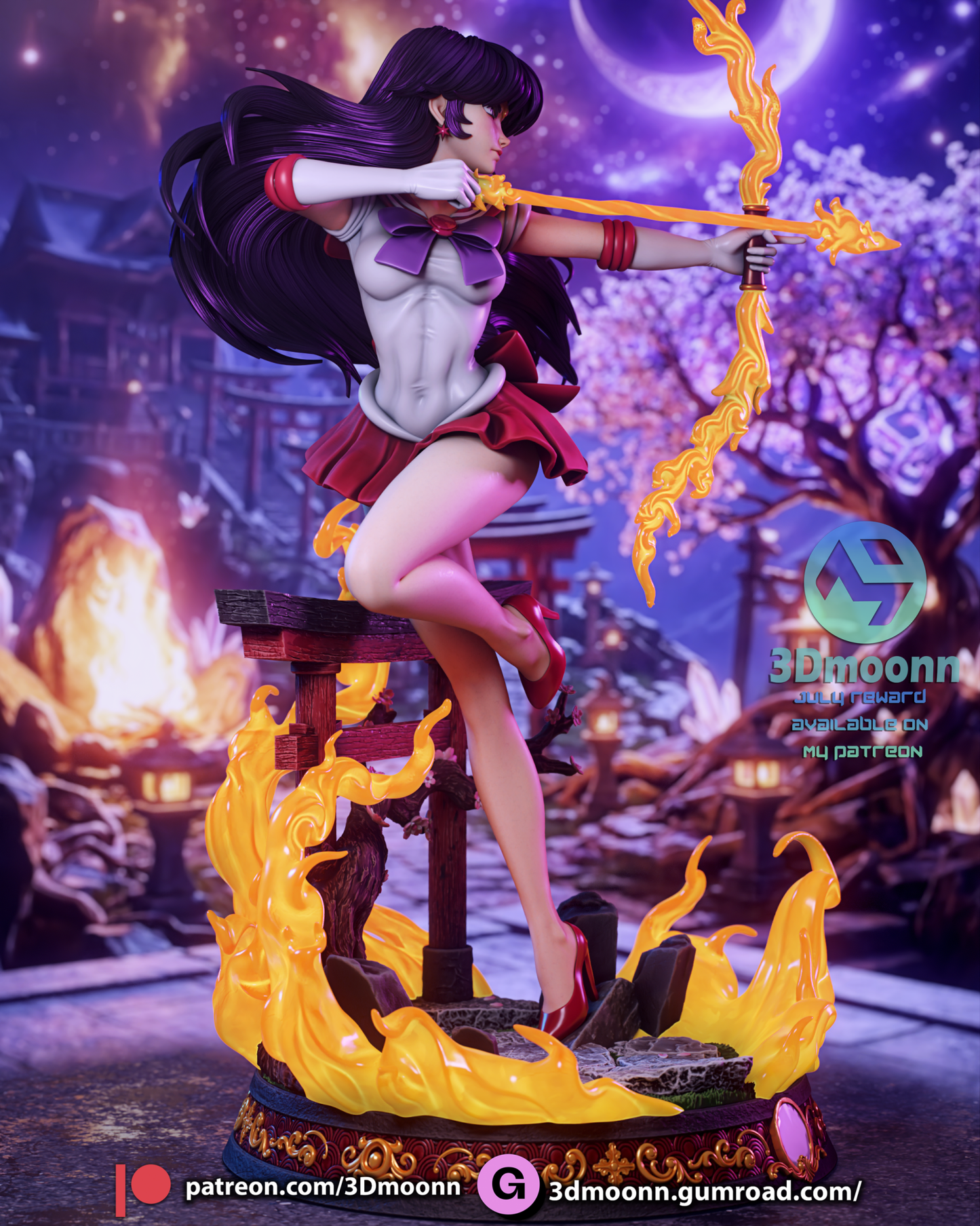 Sailor Mars - 3DMoonn - Dark Forge Arts