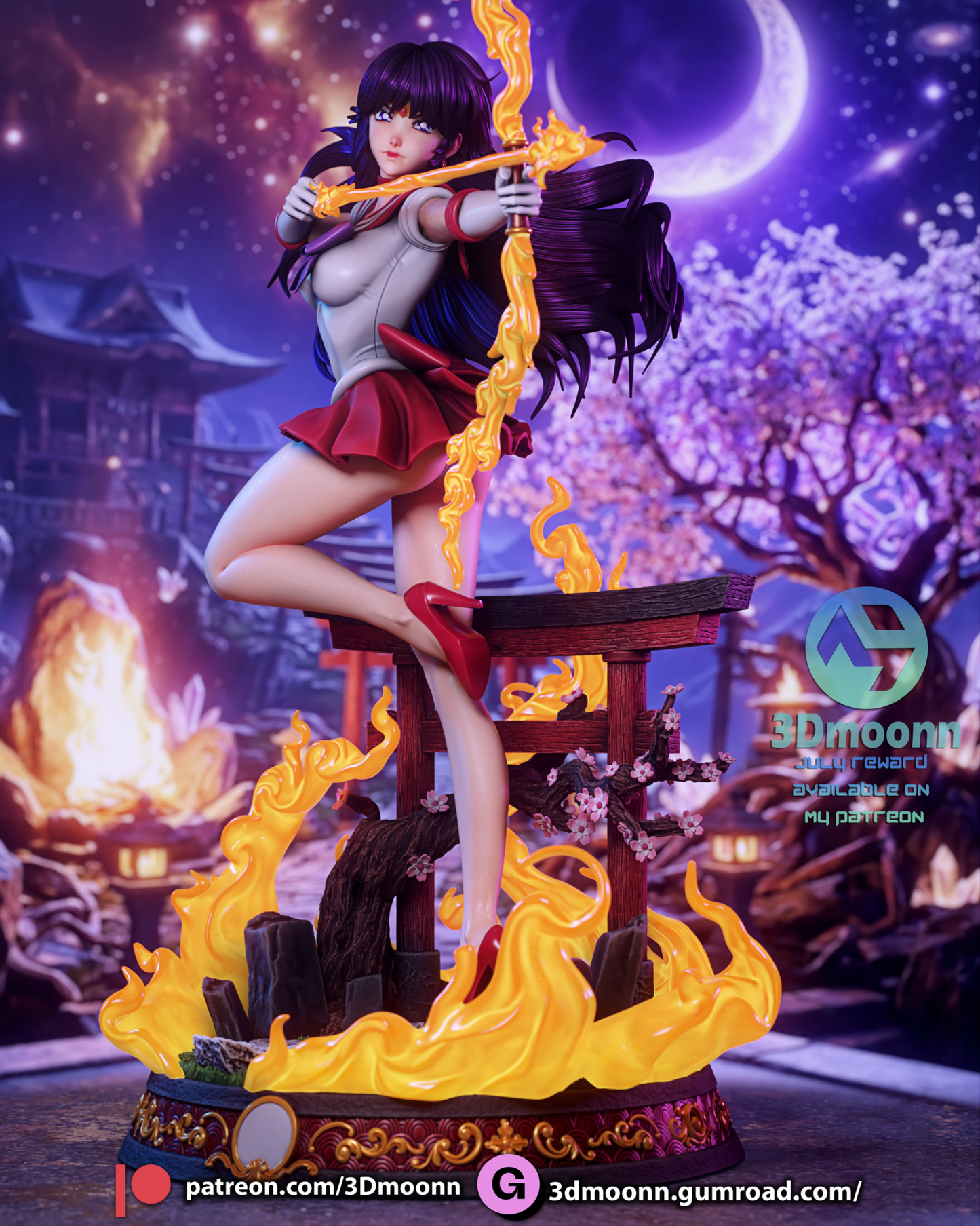 Sailor Mars - 3DMoonn - Dark Forge Arts