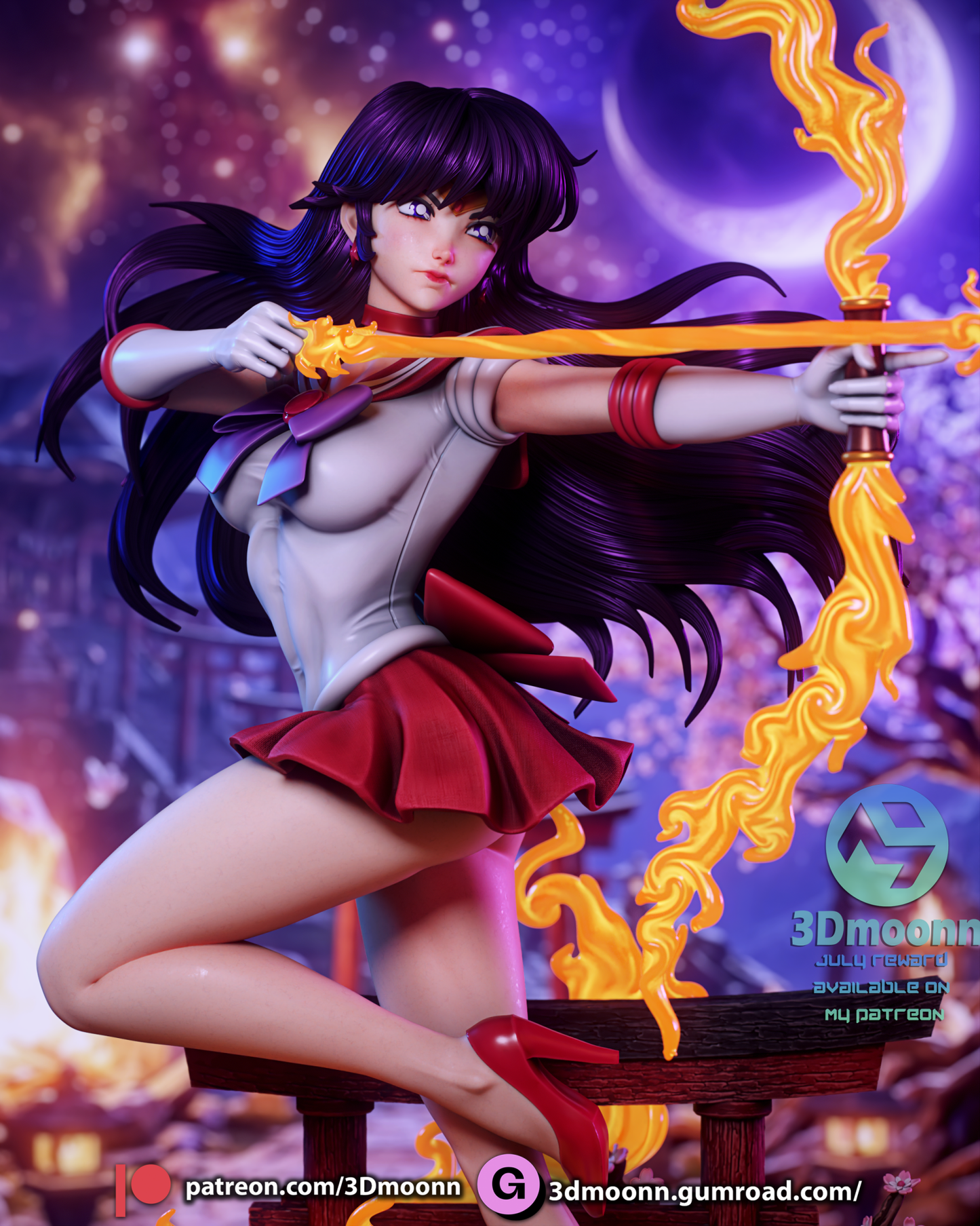 Sailor Mars - 3DMoonn - Dark Forge Arts