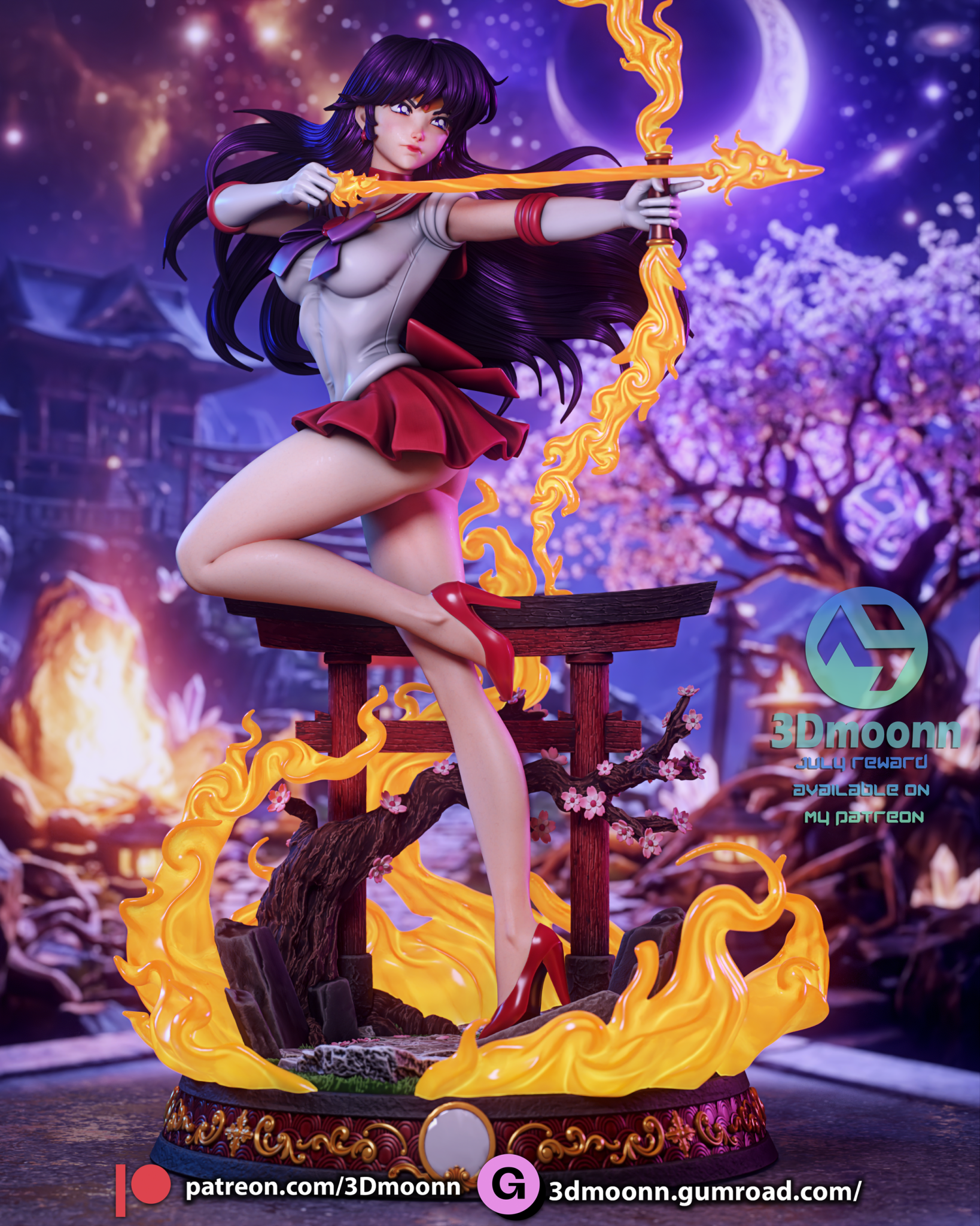 Sailor Mars - 3DMoonn - Dark Forge Arts
