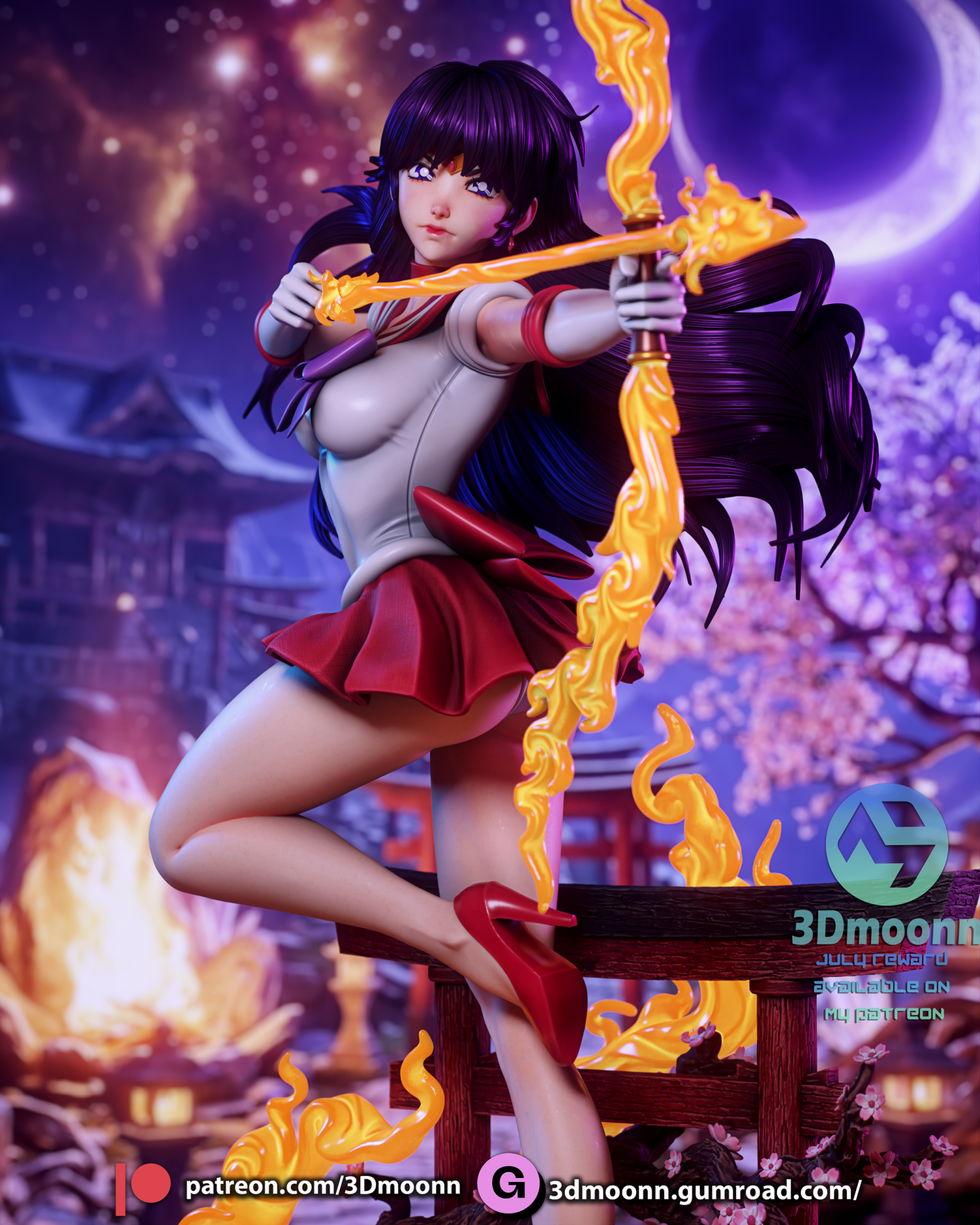 Sailor Mars - 3DMoonn - Dark Forge Arts