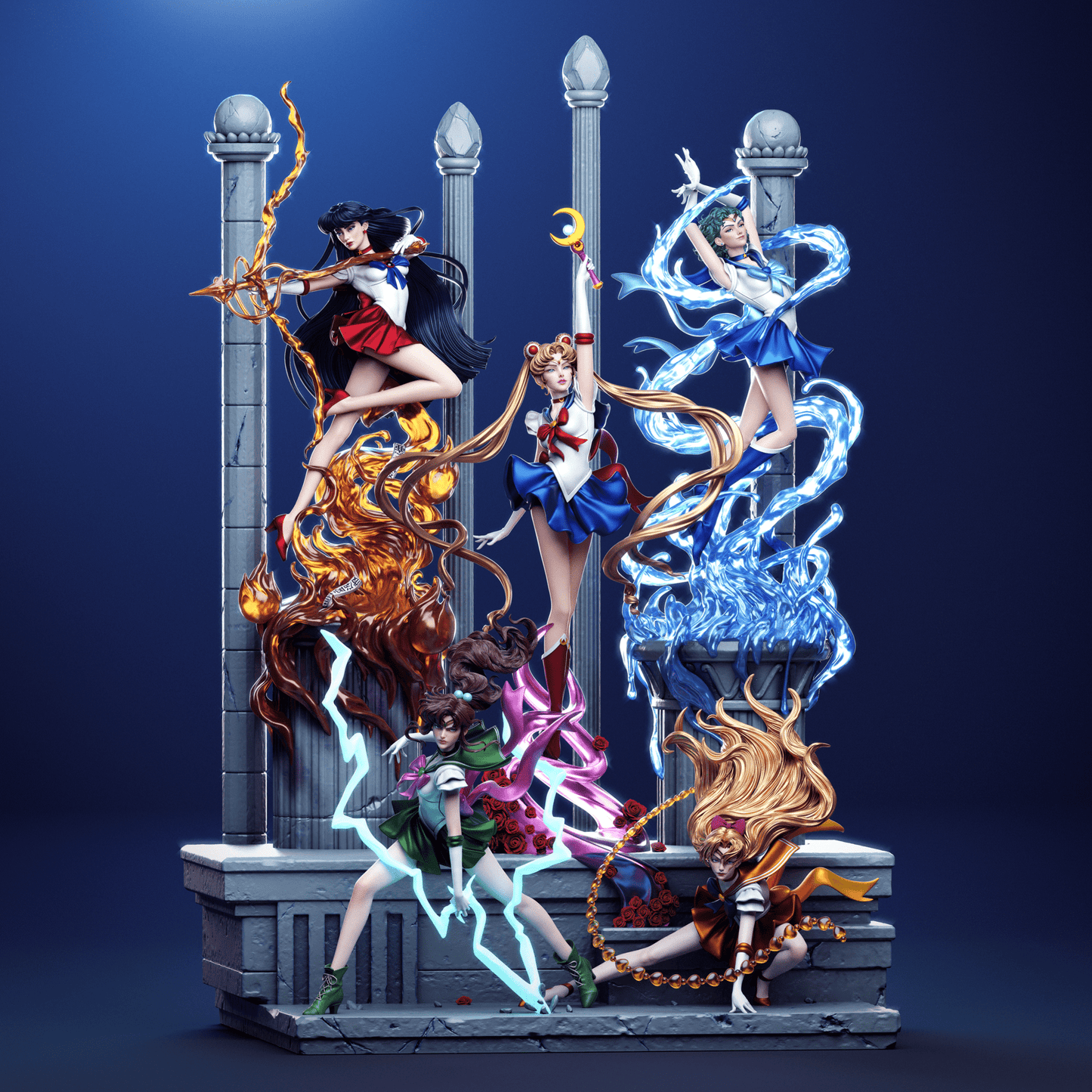 Sailor Moon Diorama - CA 3D Studios - Dark Forge Arts