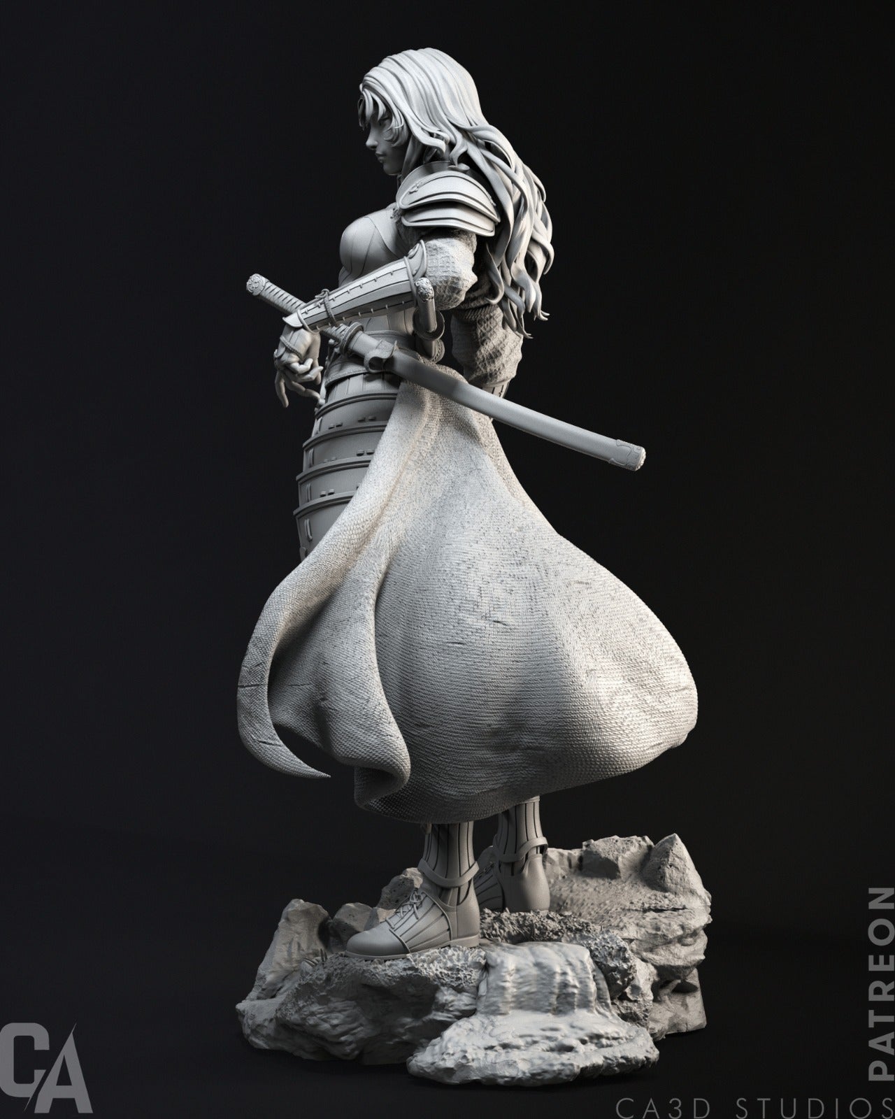 Samurai Wonder Woman - CA 3D Studios - Dark Forge Arts