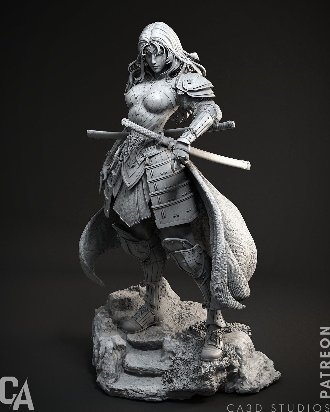 Samurai Wonder Woman - CA 3D Studios - Dark Forge Arts