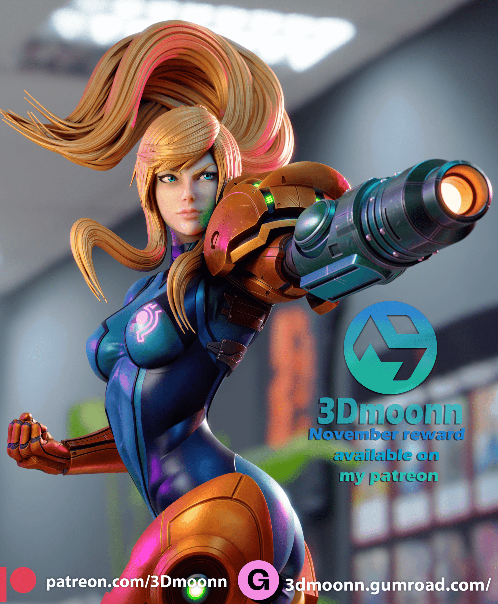 Samus - 3DMoonn - Dark Forge Arts