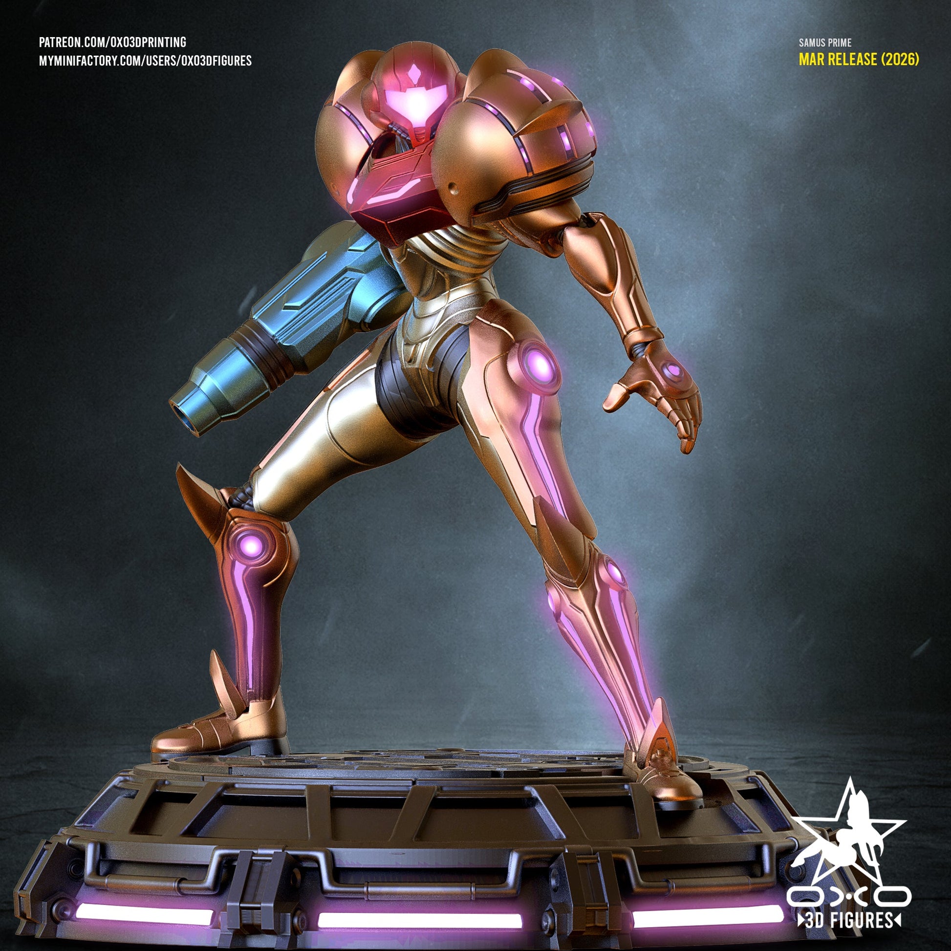 Samus Aran Metroid Prime - OXO3D - Dark Forge Arts