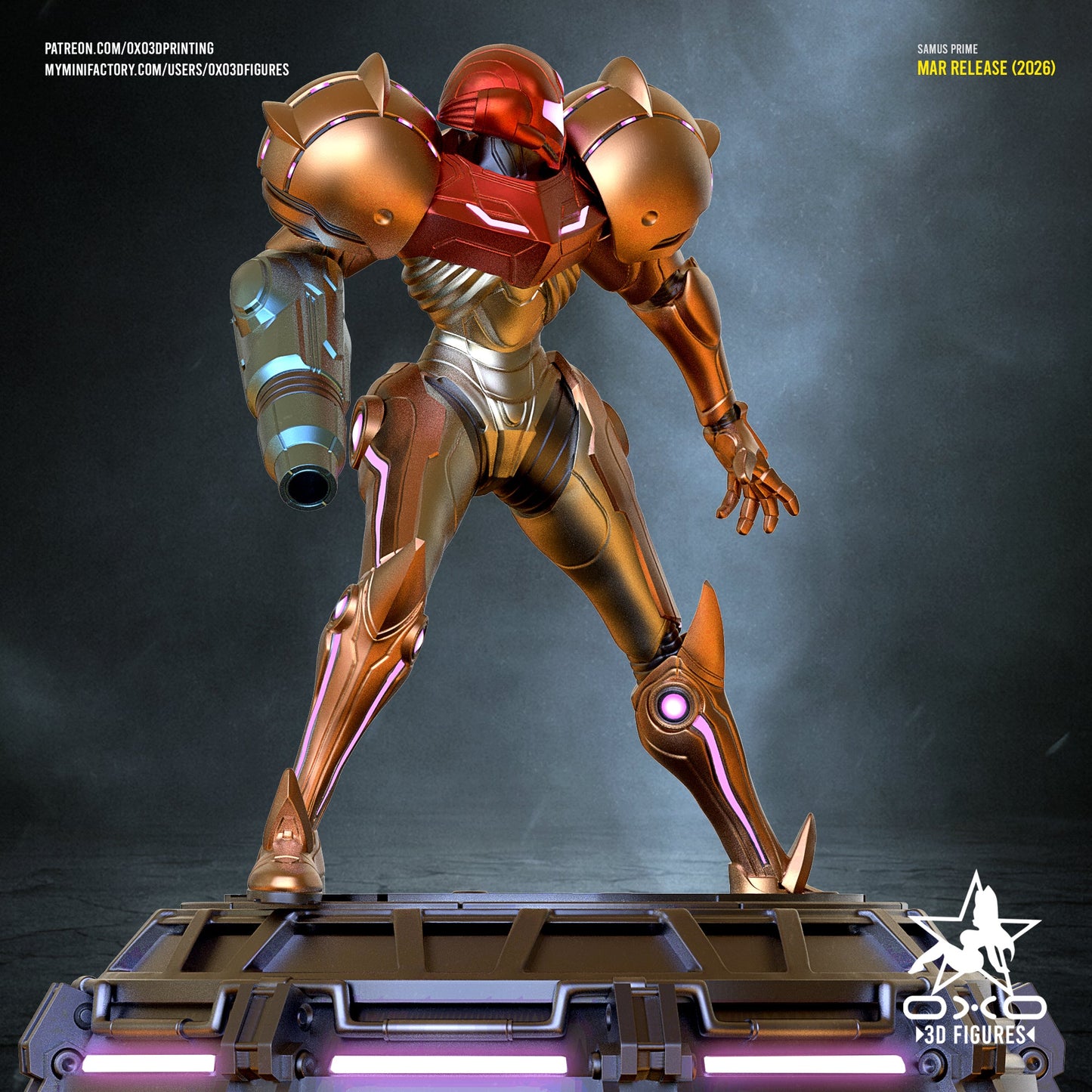 Samus Aran Metroid Prime - OXO3D - Dark Forge Arts