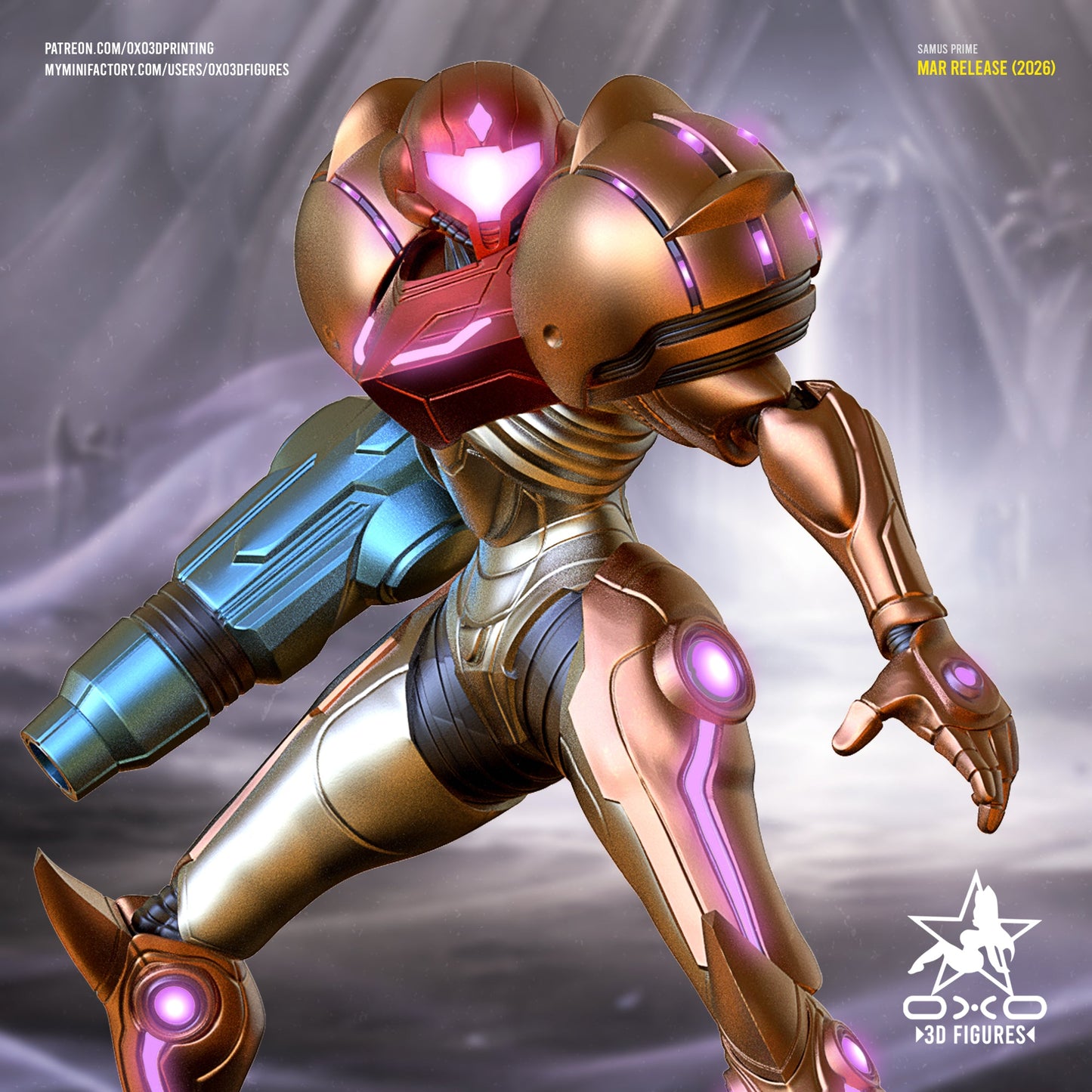 Samus Aran Metroid Prime - OXO3D - Dark Forge Arts