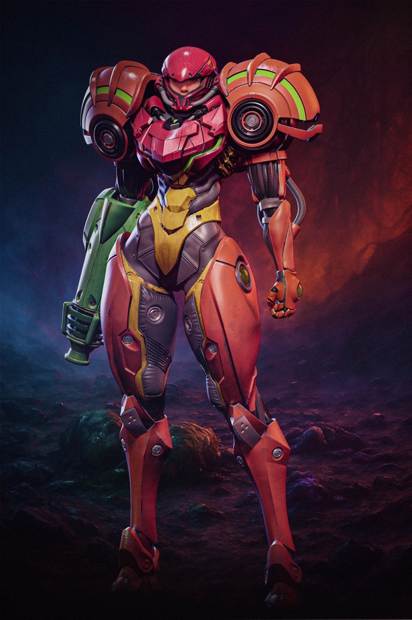 Samus Aran Power Suit - Abe3D - Dark Forge Arts