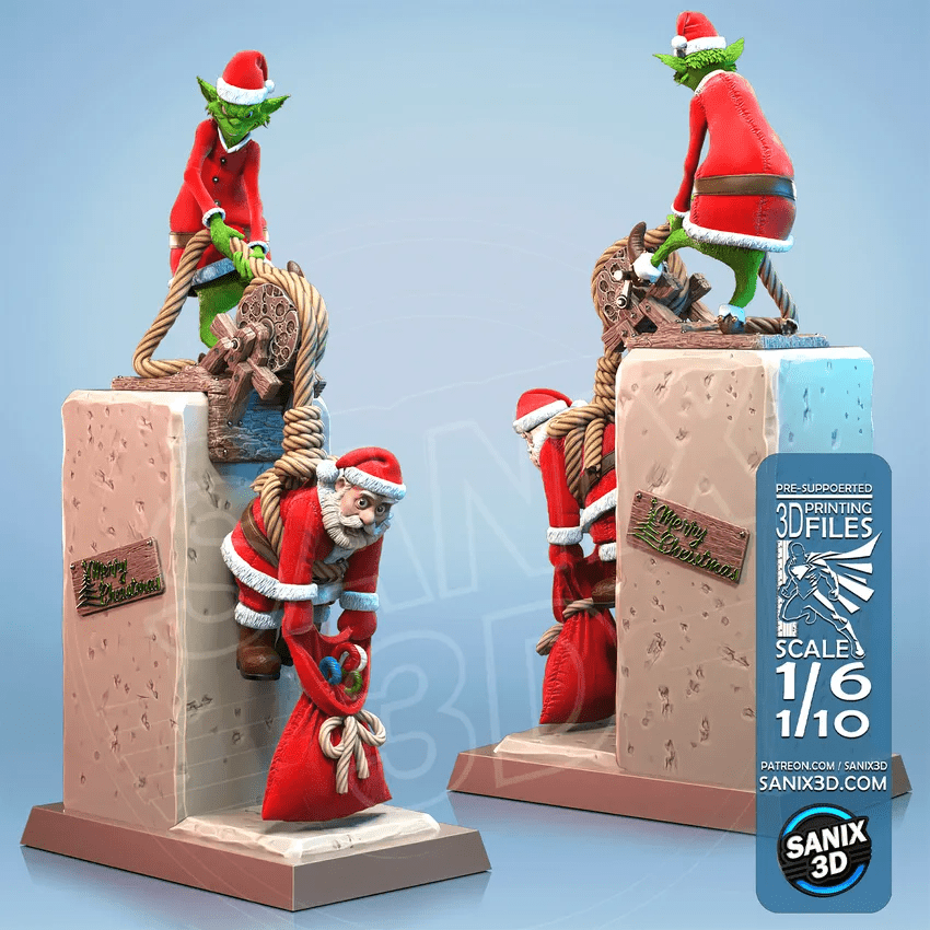 Santa & Grinch - Sanix3D - Dark Forge Arts