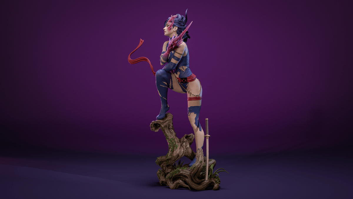 Savage Land Psylocke - CA 3D Studios - Dark Forge Arts