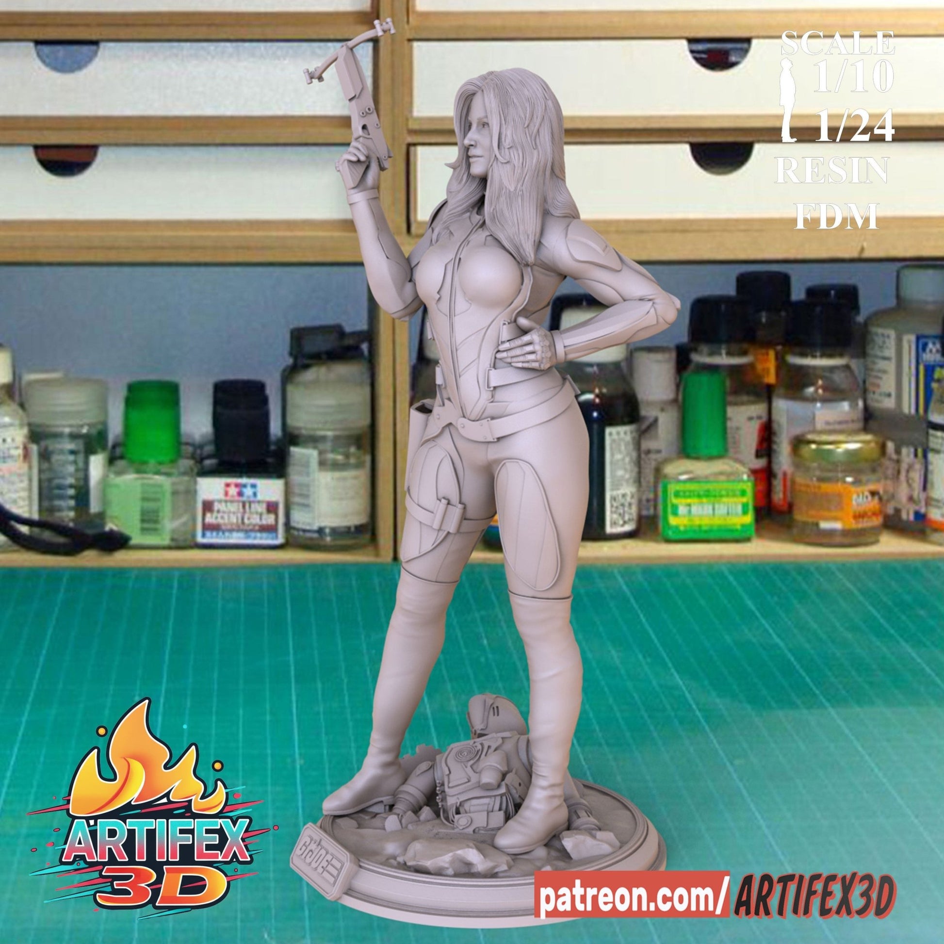 Scarlett (G.I. Joe) - Artifex3D - Dark Forge Arts