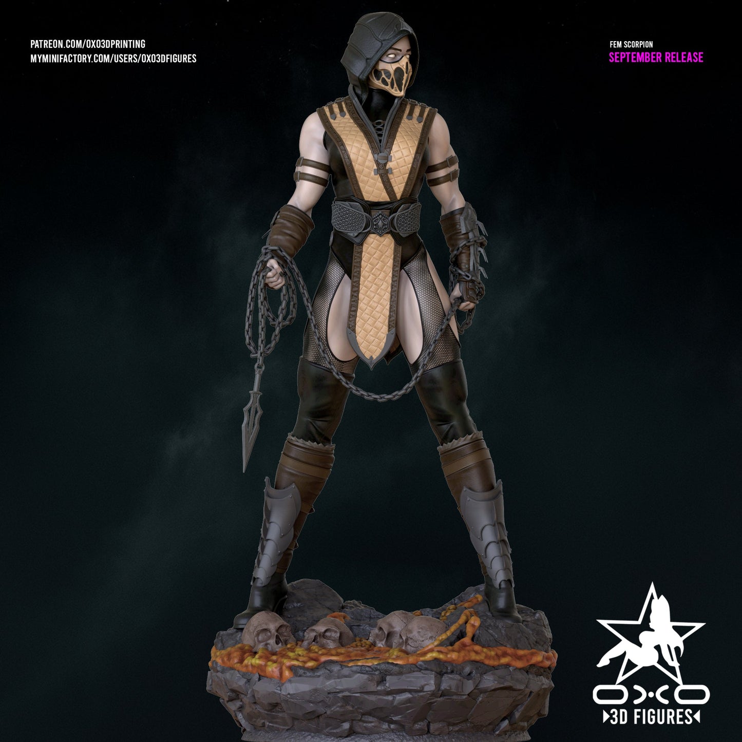 Scorpion Female - OXO3D - Dark Forge Arts
