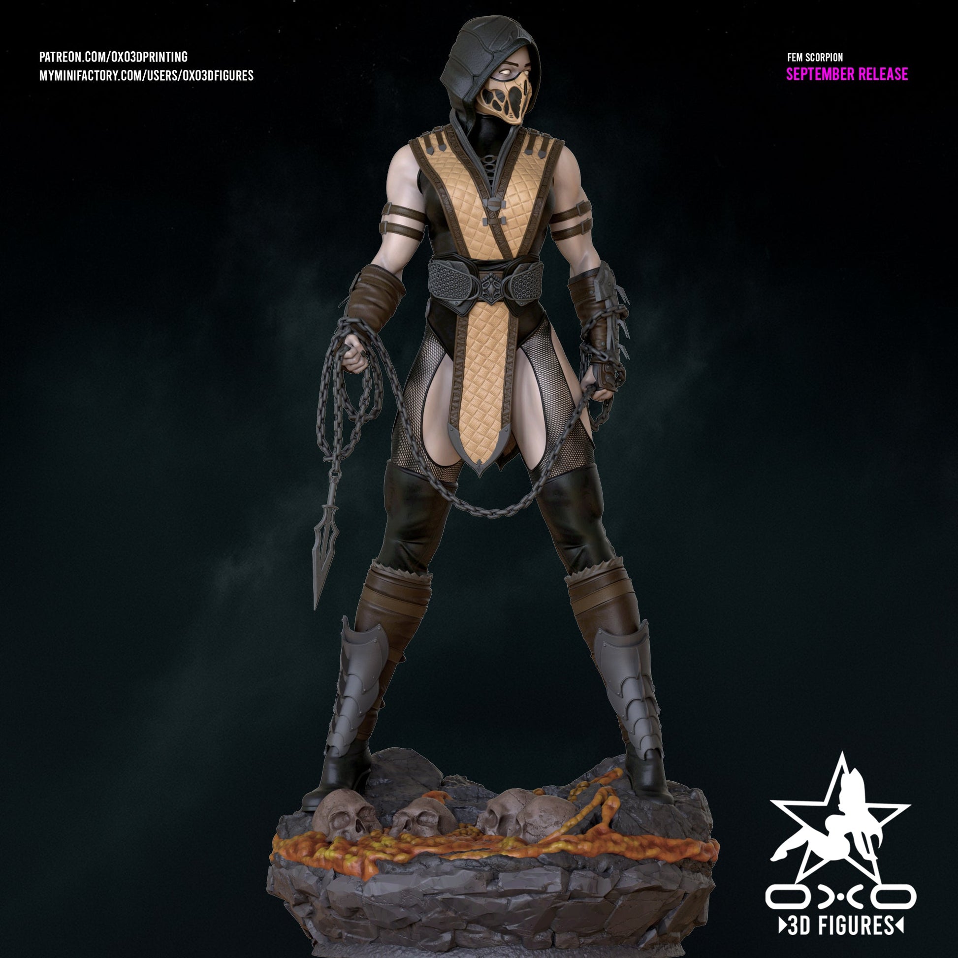 Scorpion Female - OXO3D - Dark Forge Arts