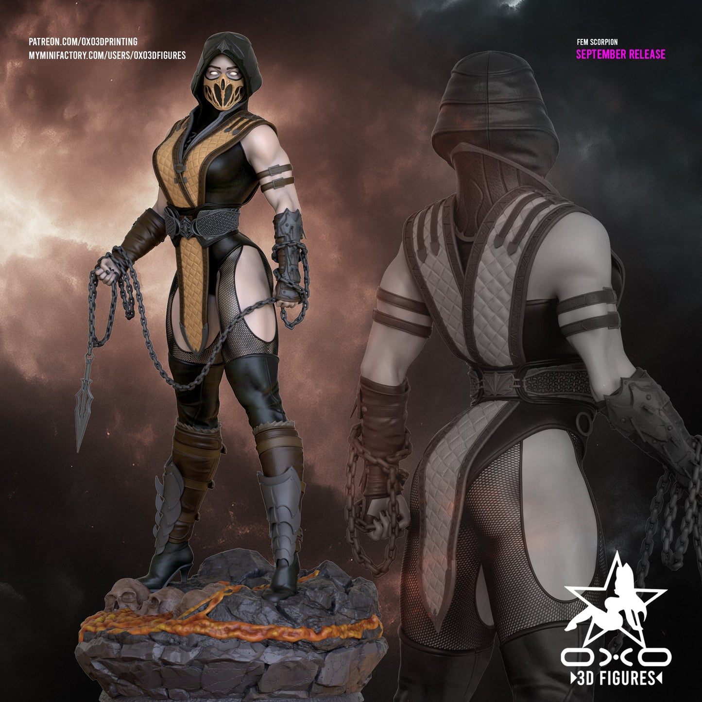 Scorpion Female - OXO3D - Dark Forge Arts