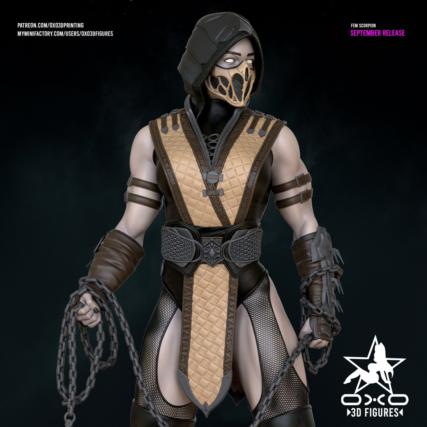 Scorpion Female - OXO3D - Dark Forge Arts