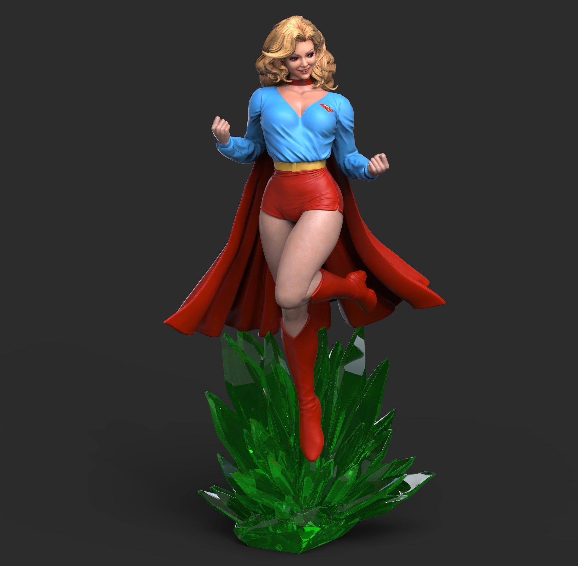 Supergirl Retro - Abe3D - Dark Forge Arts