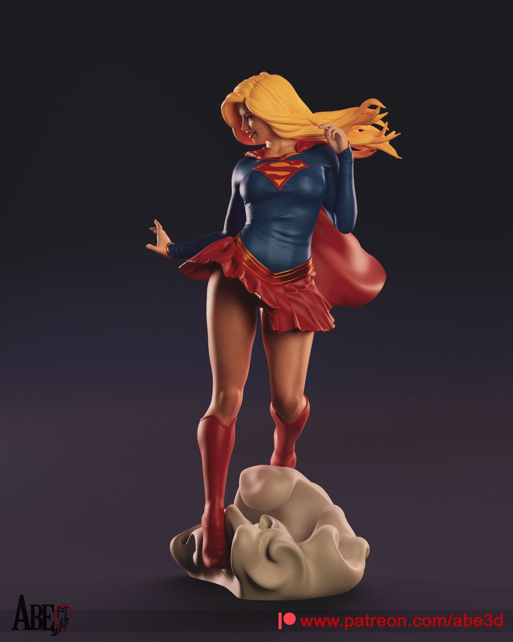 Supergirl v1 - Abe3D - Dark Forge Arts